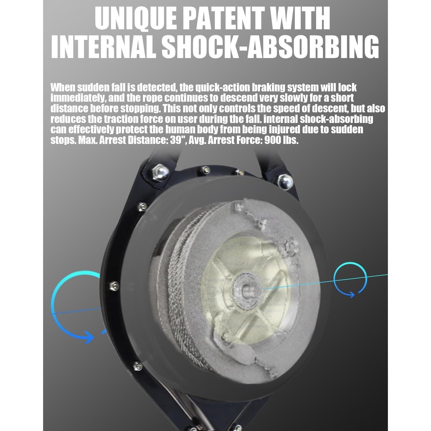 Absorbedor de Choque Shemior 15m Retráctil Seguridad