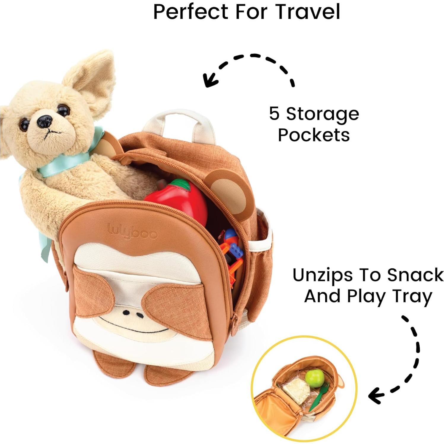 Mochila con Arnés Lulyboo para Niños 1-7 Años, 5 Bolsillos