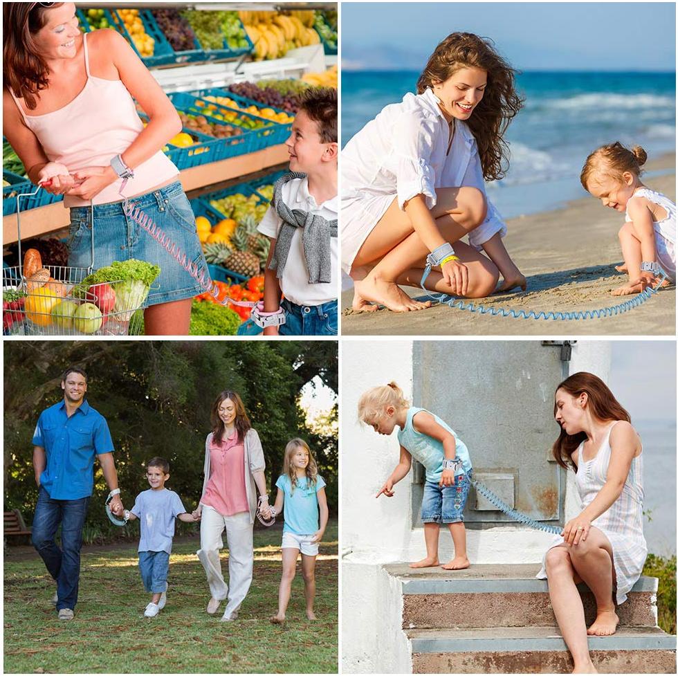 Correa de Muñeca Antipérdida Socub 2.5m Rosa para Niños