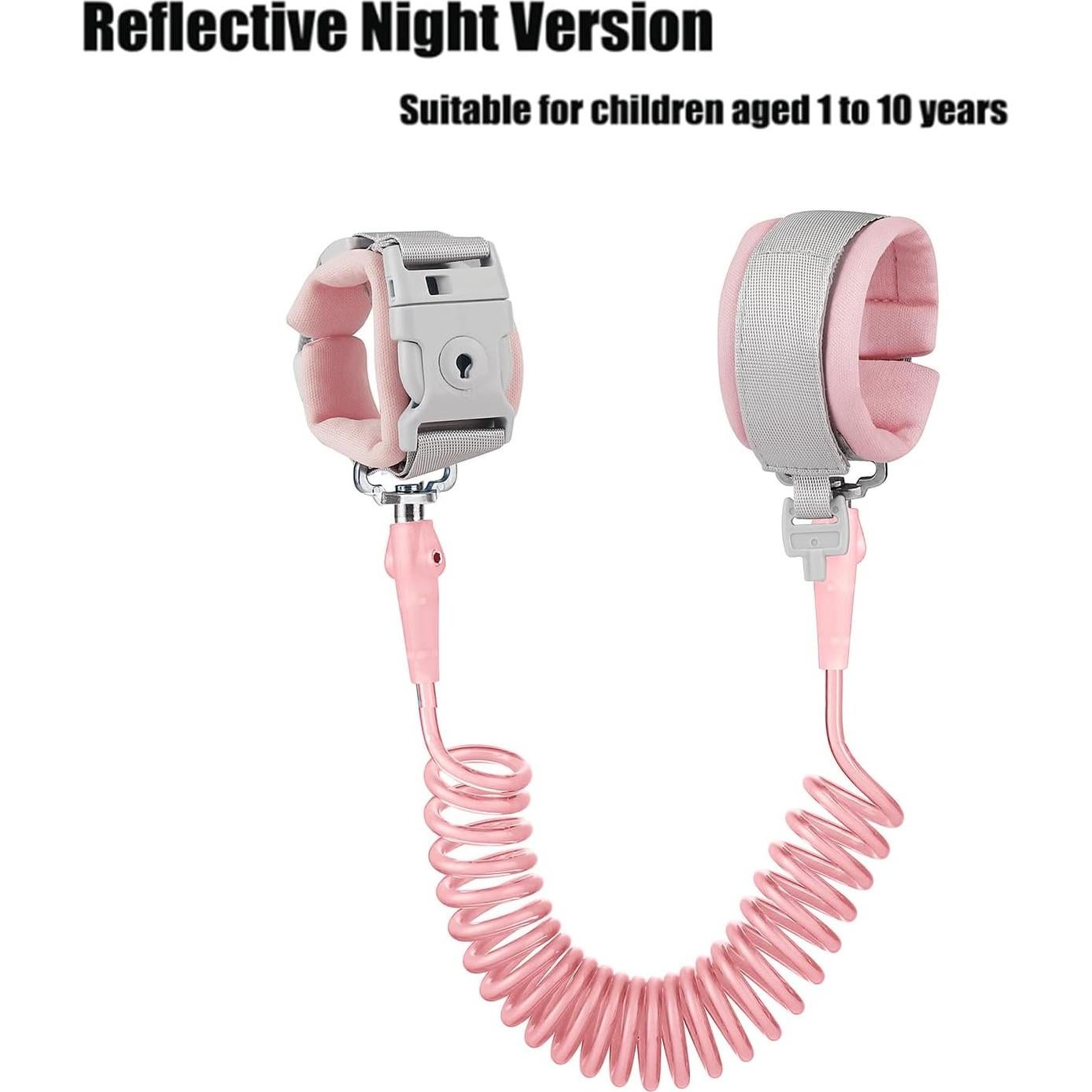 Enlace de Muñeca Antipérdida PandaEar para Niños - Rosa