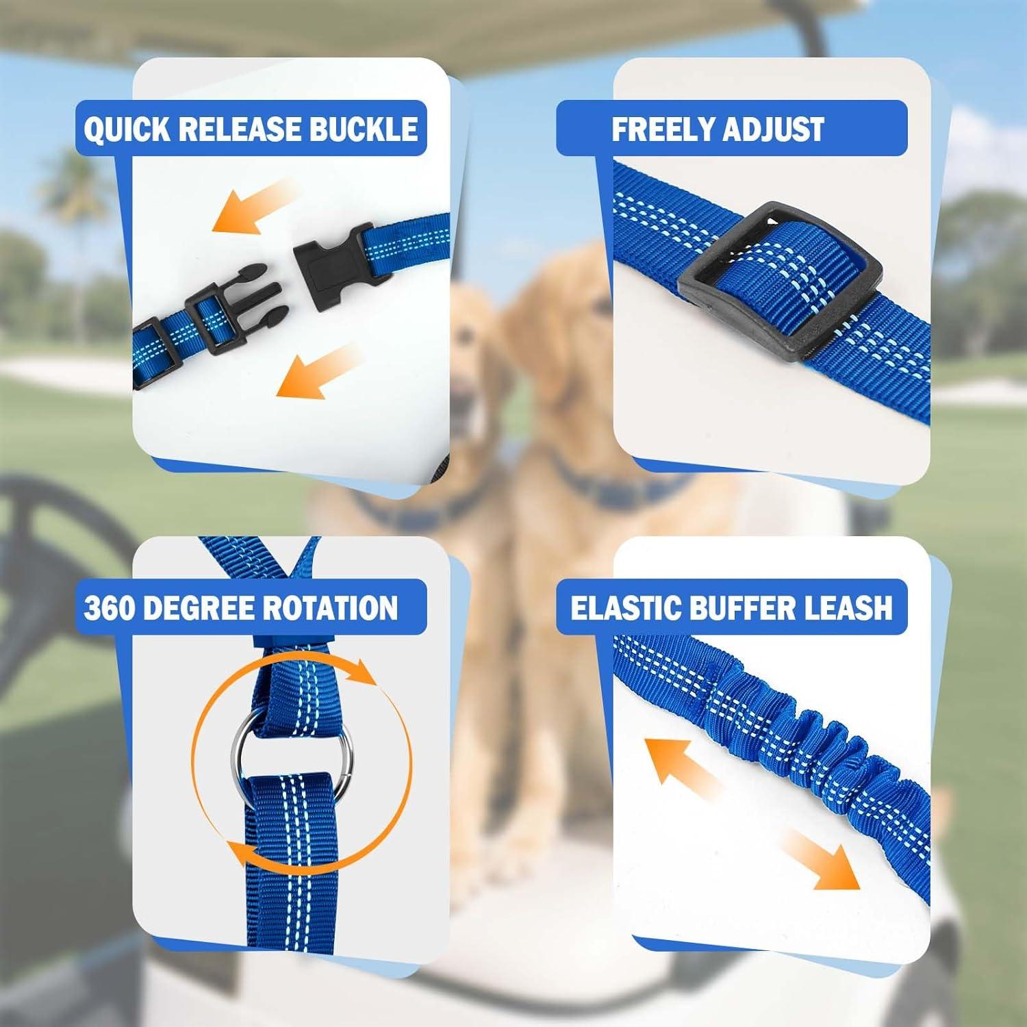 Correa de Seguridad para Perros Hezaosth Azul Ajustable