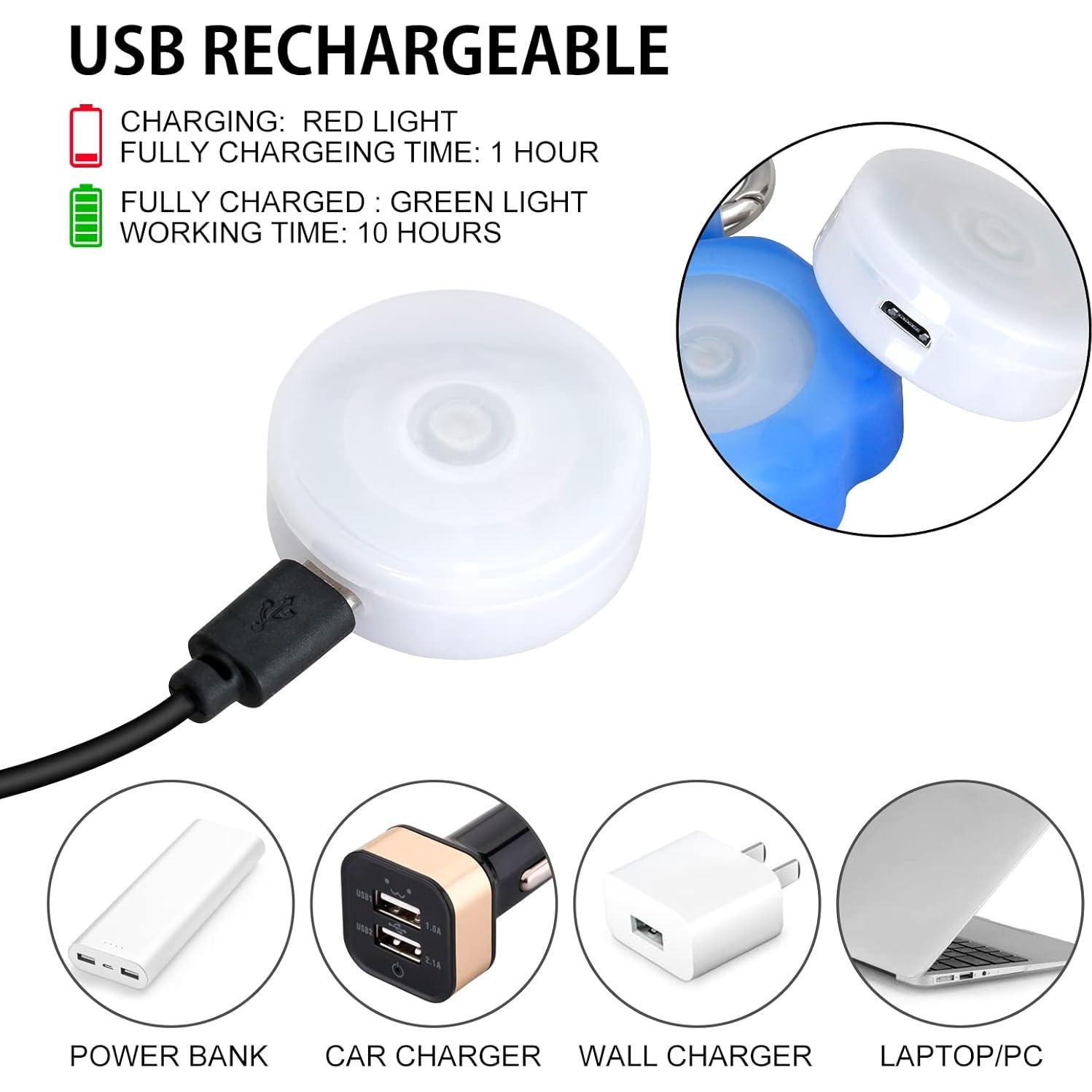 Luz LED para Perros NOVKIN - 2 Paquetes, Carga USB, IP67