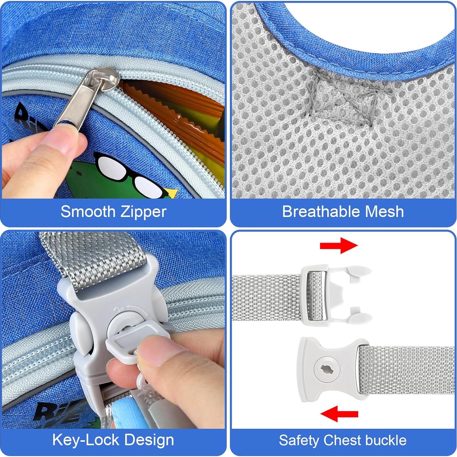 Arnés de Seguridad para Niños Accmor Tiranosaurio Rex Azul