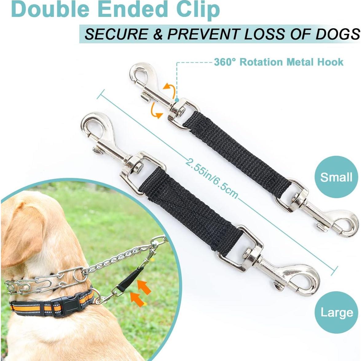 Collar de Respaldo Mayerzon para Perros - Nylon, Negro, L