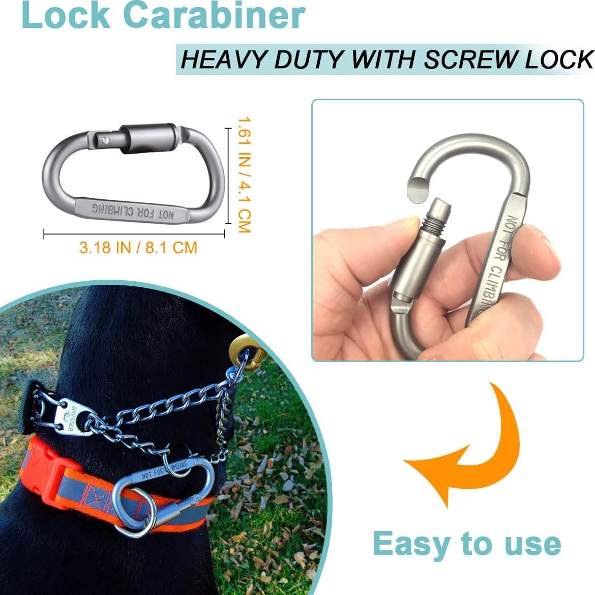 Collar de Respaldo Mayerzon para Perros - Nylon, Negro, L