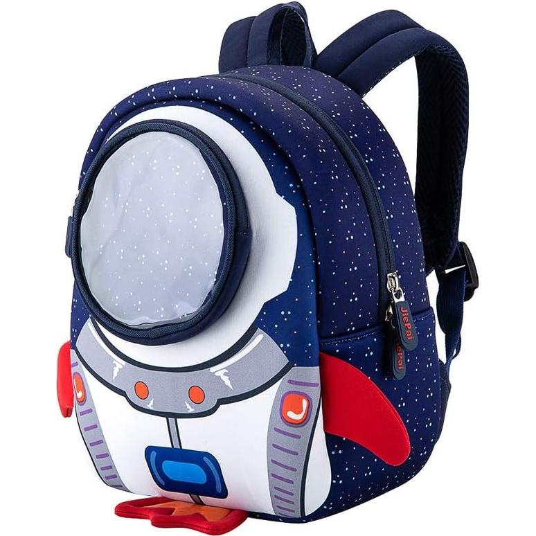 Mochila JiePai Cohete Azul para Niños 1-3 Años con Correa