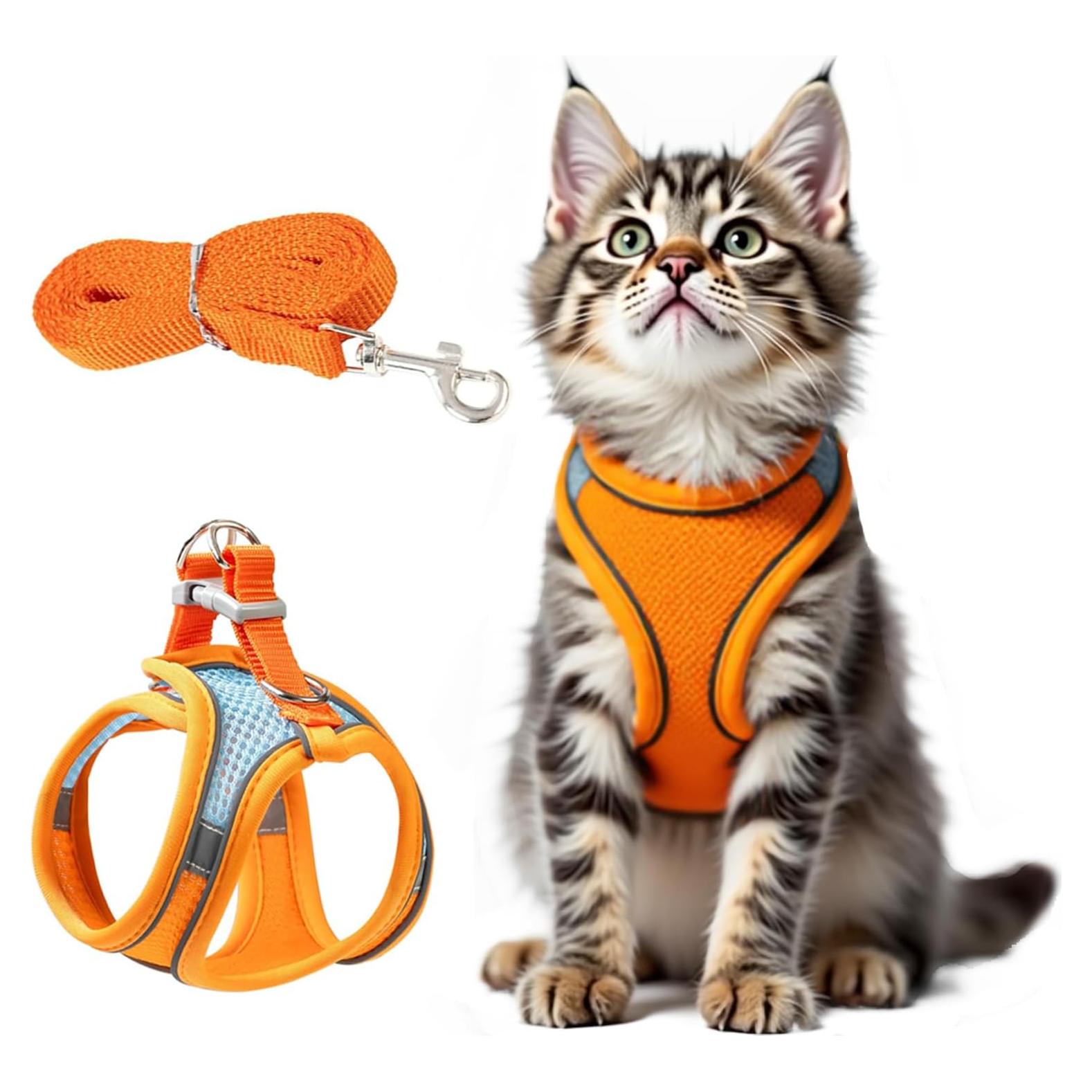 Arnés y Correa para Gatos Jieffifa - Chaleco Ajustable Reflectante
