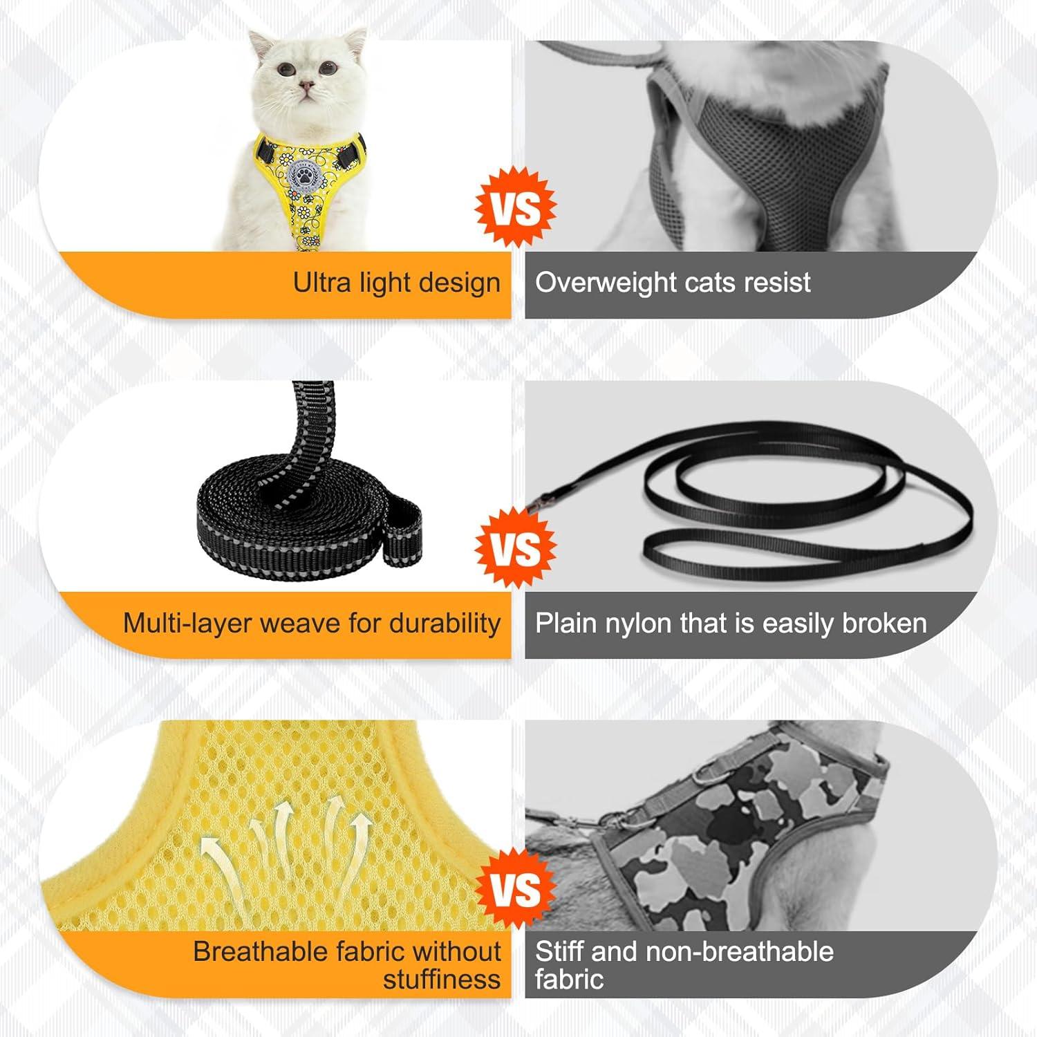 Arnés para Gato BEAUTYZOO con Correa Reflectante Ajustable