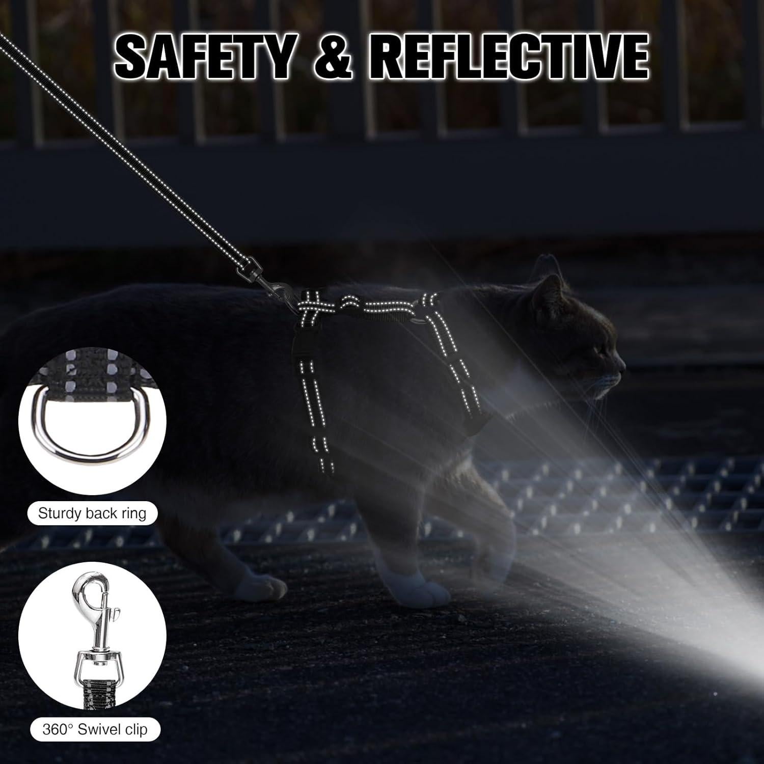 Arnés para Gato BEAUTYZOO con Correa Reflectante Ajustable