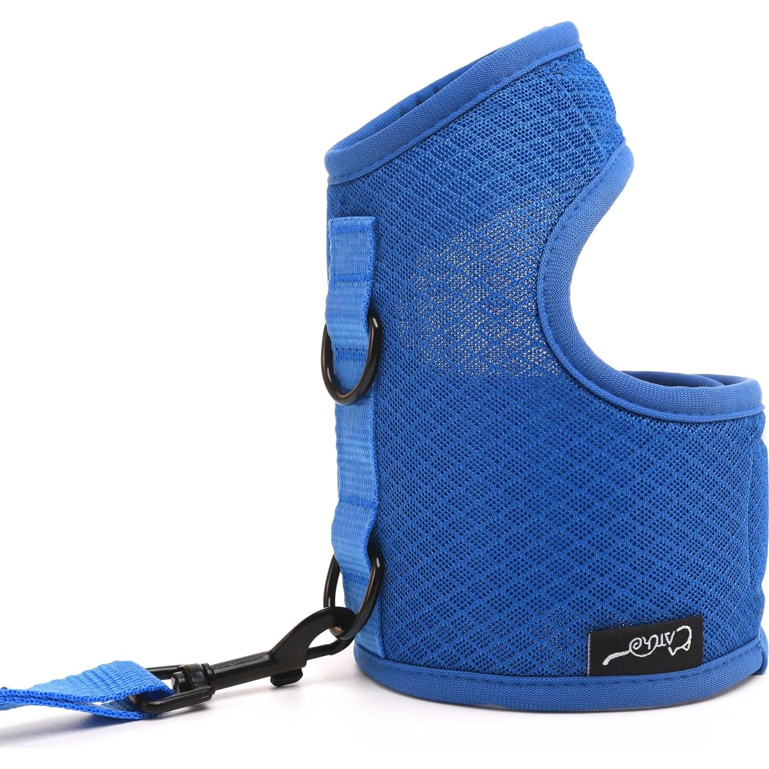 Arnés y Correa para Gatos Yizhi Miaow Azul Grande A Prueba de Escapes