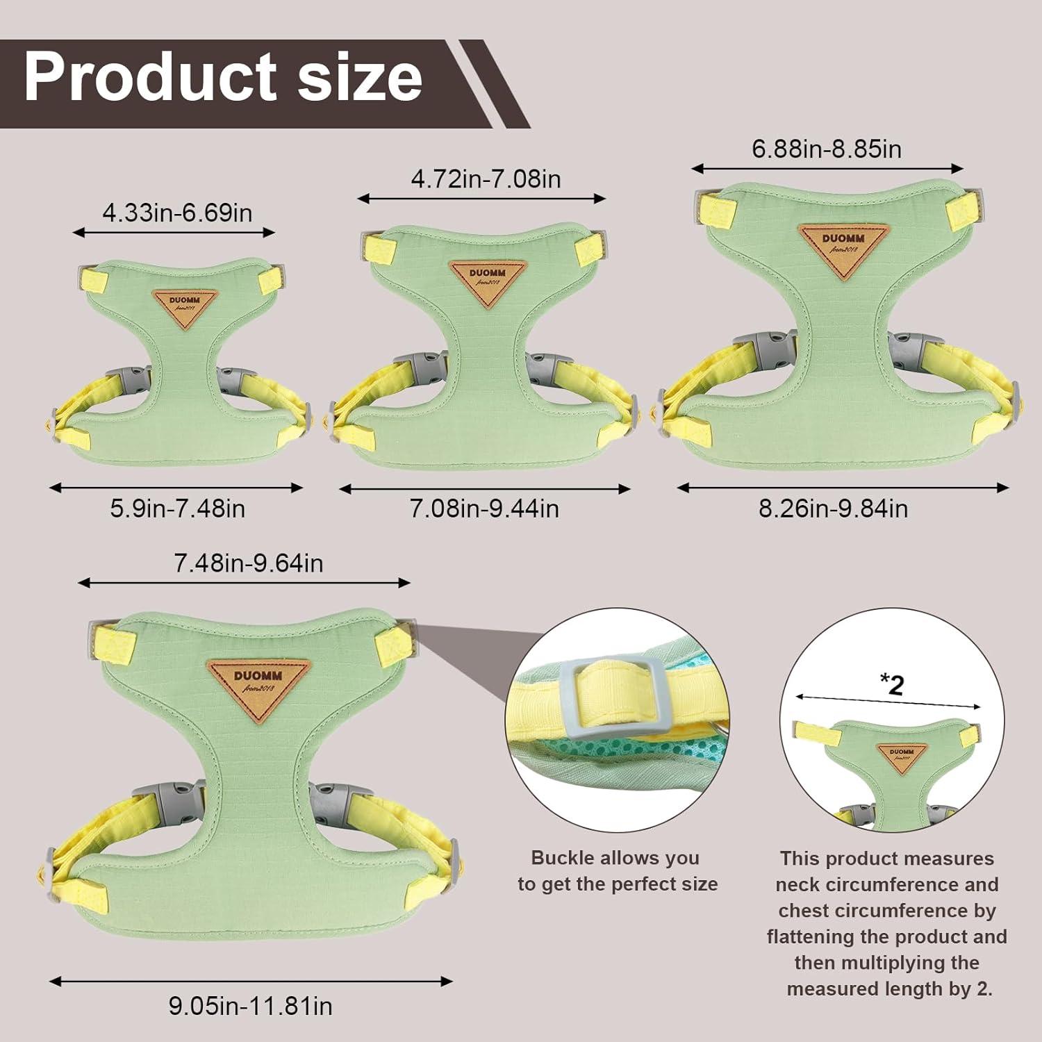 Arnés y Correa Ajustable para Gato Wanheart XL Verde