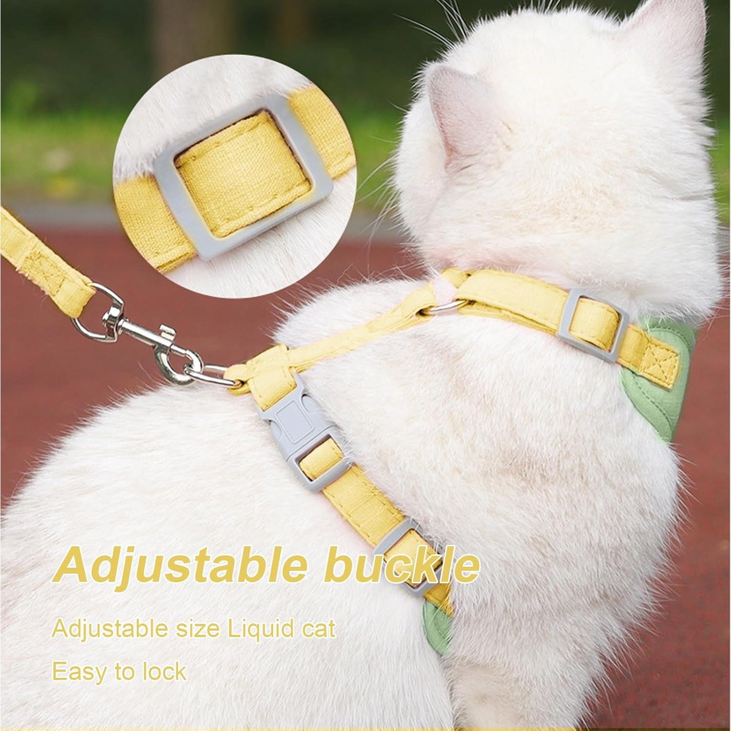 Arnés y Correa Ajustable para Gato Wanheart XL Verde