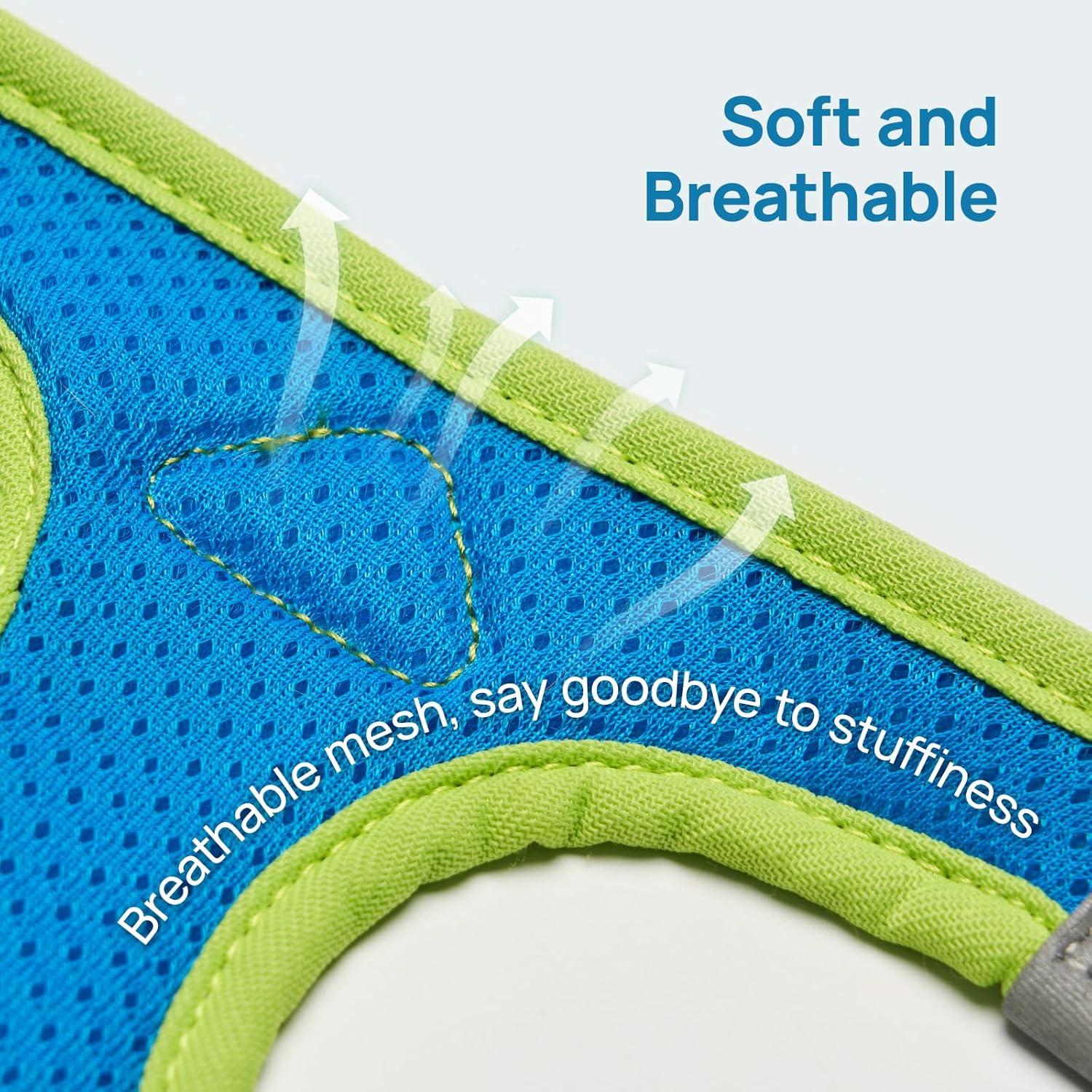 Arnés Ajustable PetThem para Gato Mediano Verde Hawaii