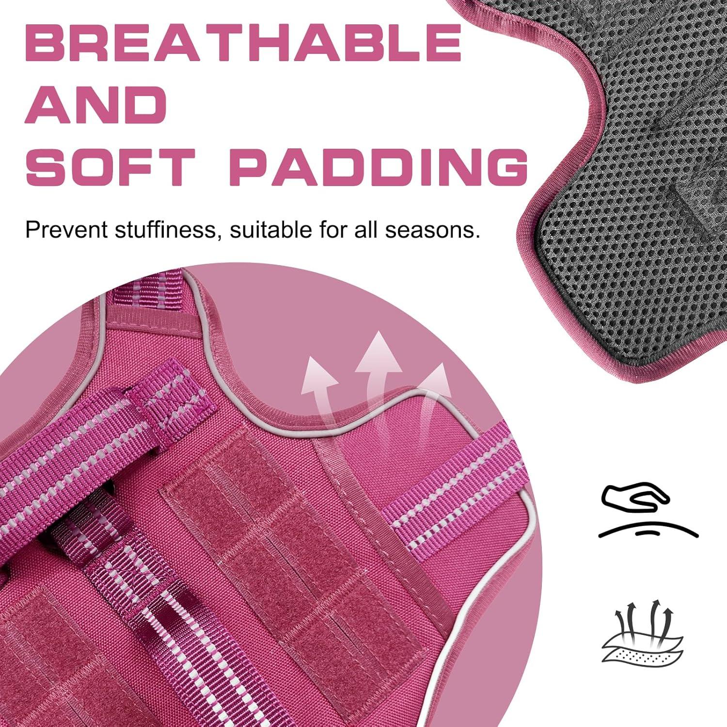 Arnés Táctico para Perros Grandes RunFido Rosa Ajustable