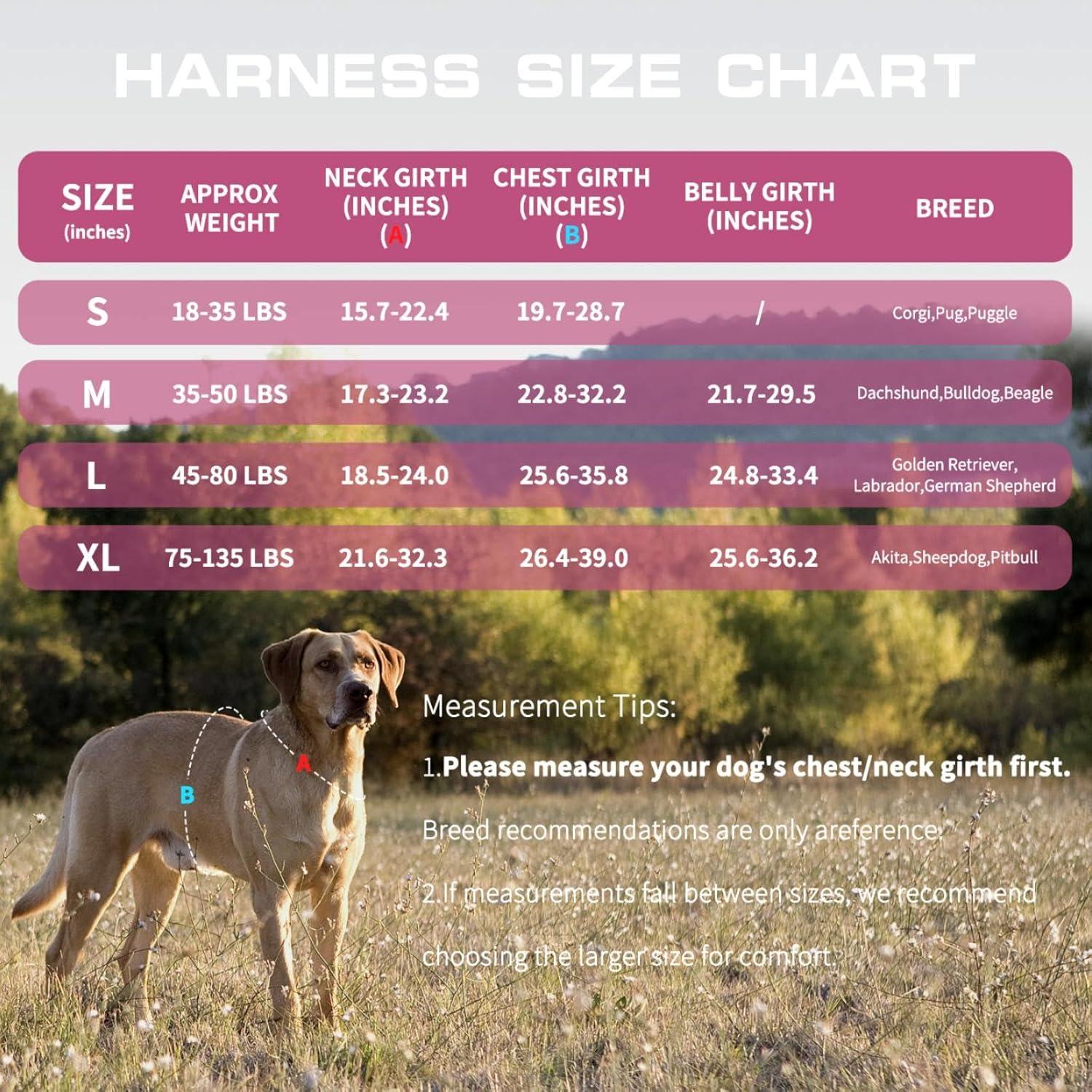 Arnés Táctico para Perros Grandes RunFido Rosa Ajustable