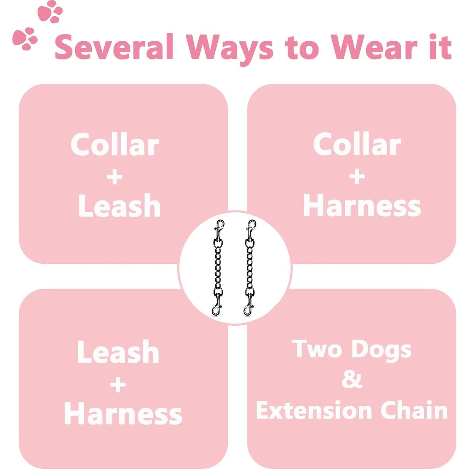 Clip de Seguridad para Collar de Perro IVIA PET - 2 Pcs Mediano Negro