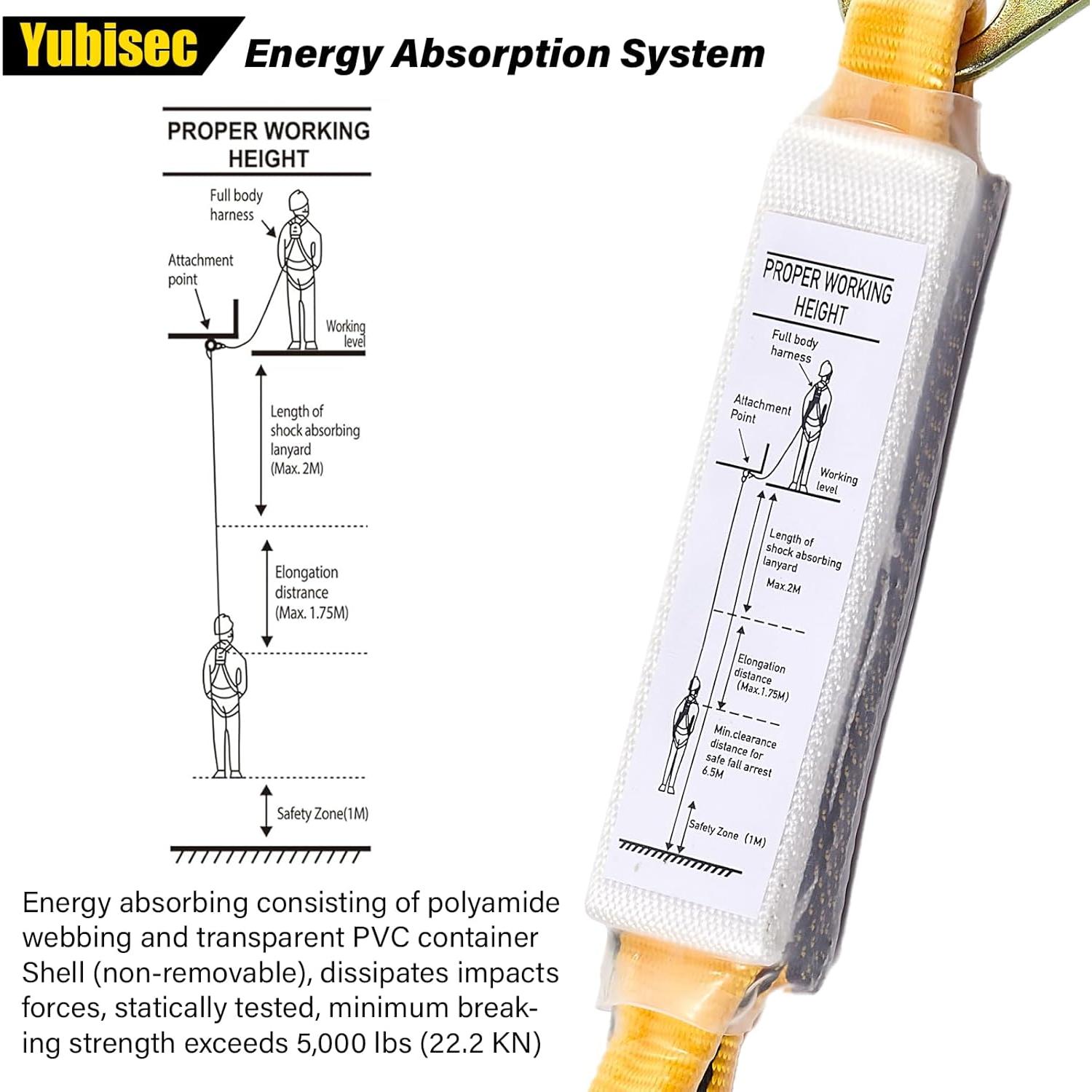Arnés de Cuerda de Seguridad Yubisec 30m con Absorbedor de Choque
