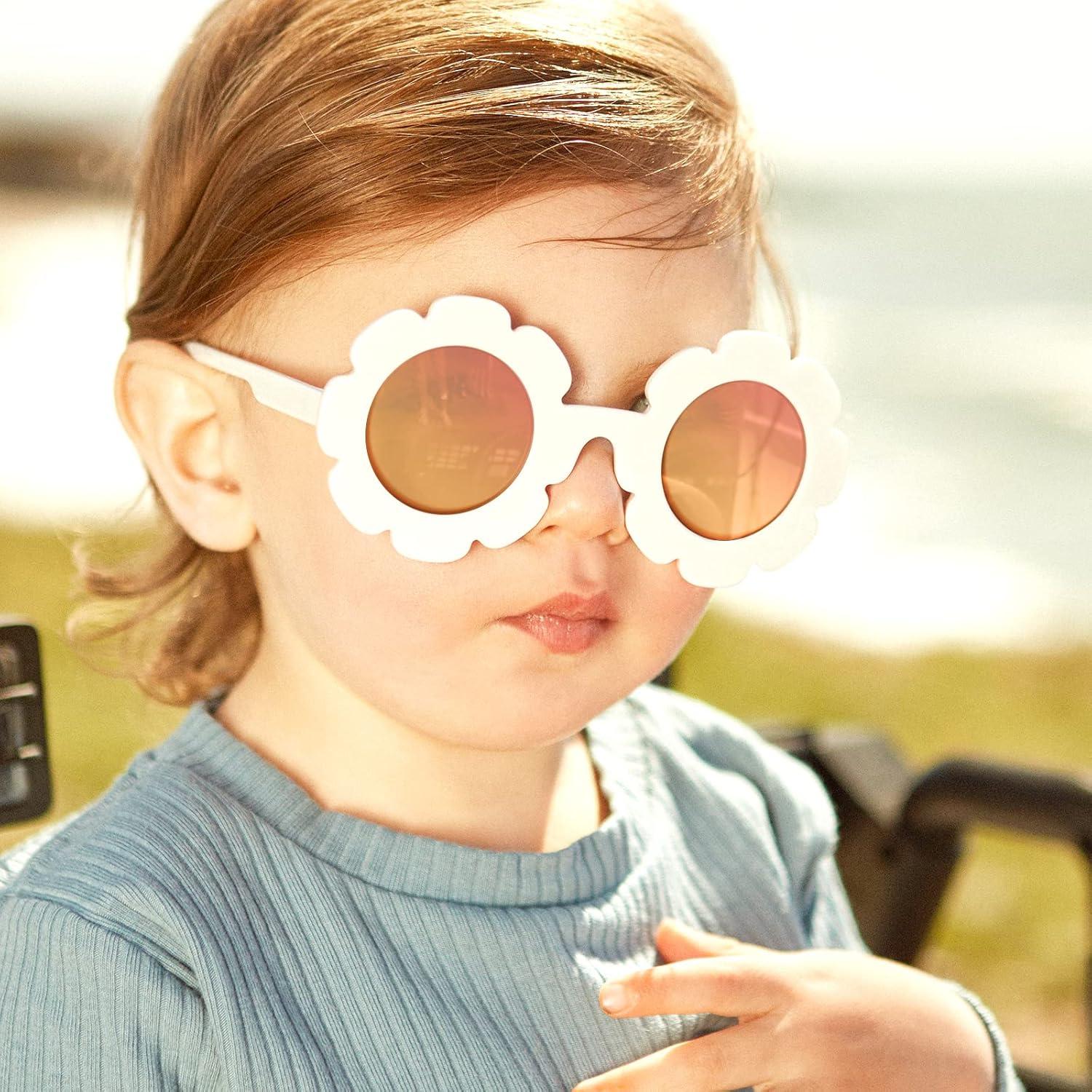 Gafas de sol polarizadas para niños SCV56 UV400 diseño flor