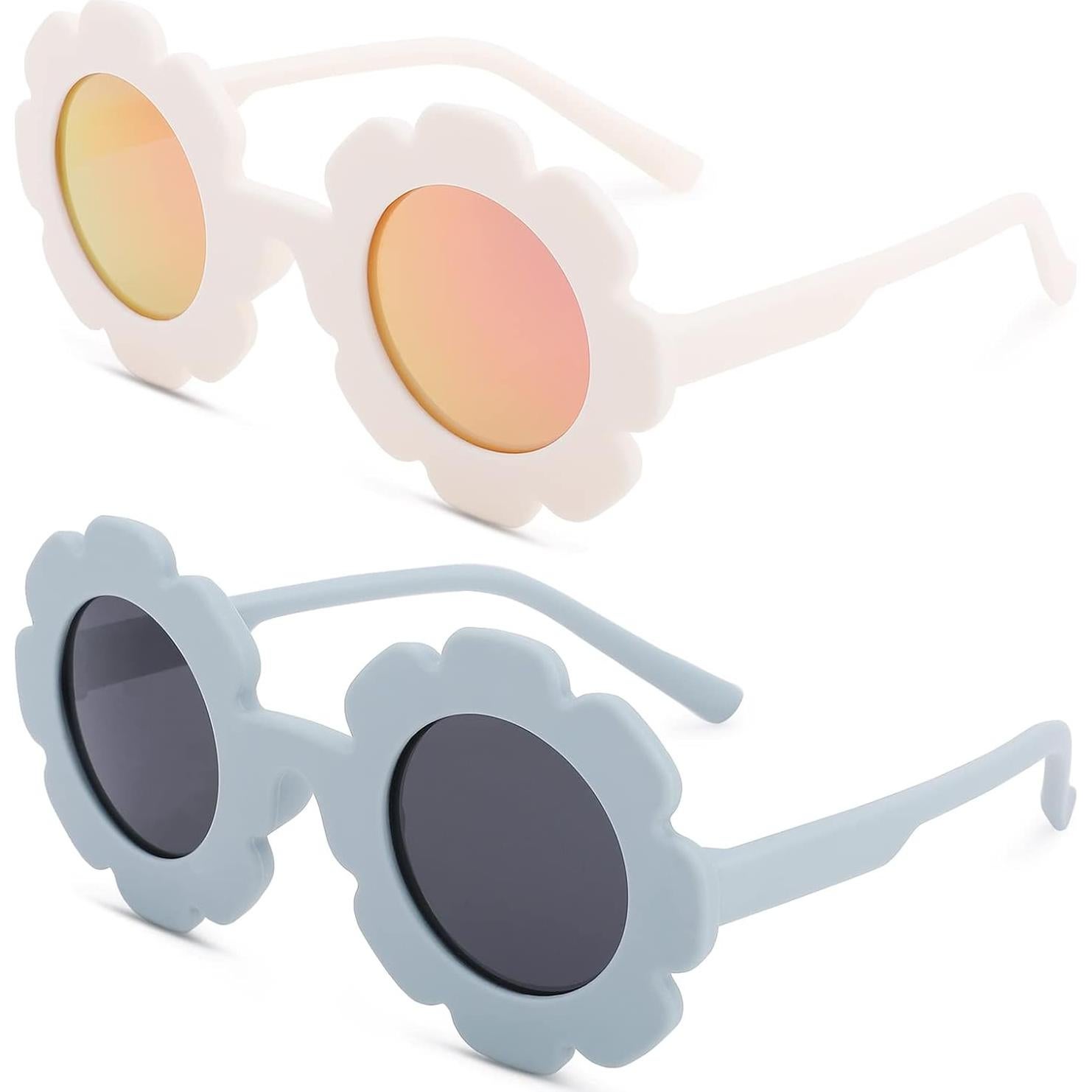 Gafas de sol polarizadas para niños SCV56 UV400 diseño flor