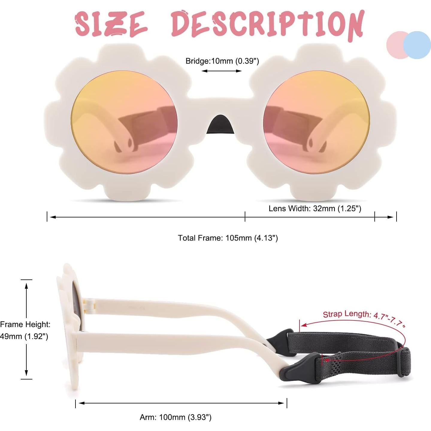 Gafas de Sol Polarizadas Flexibles COASION para Bebés 0-12 Meses