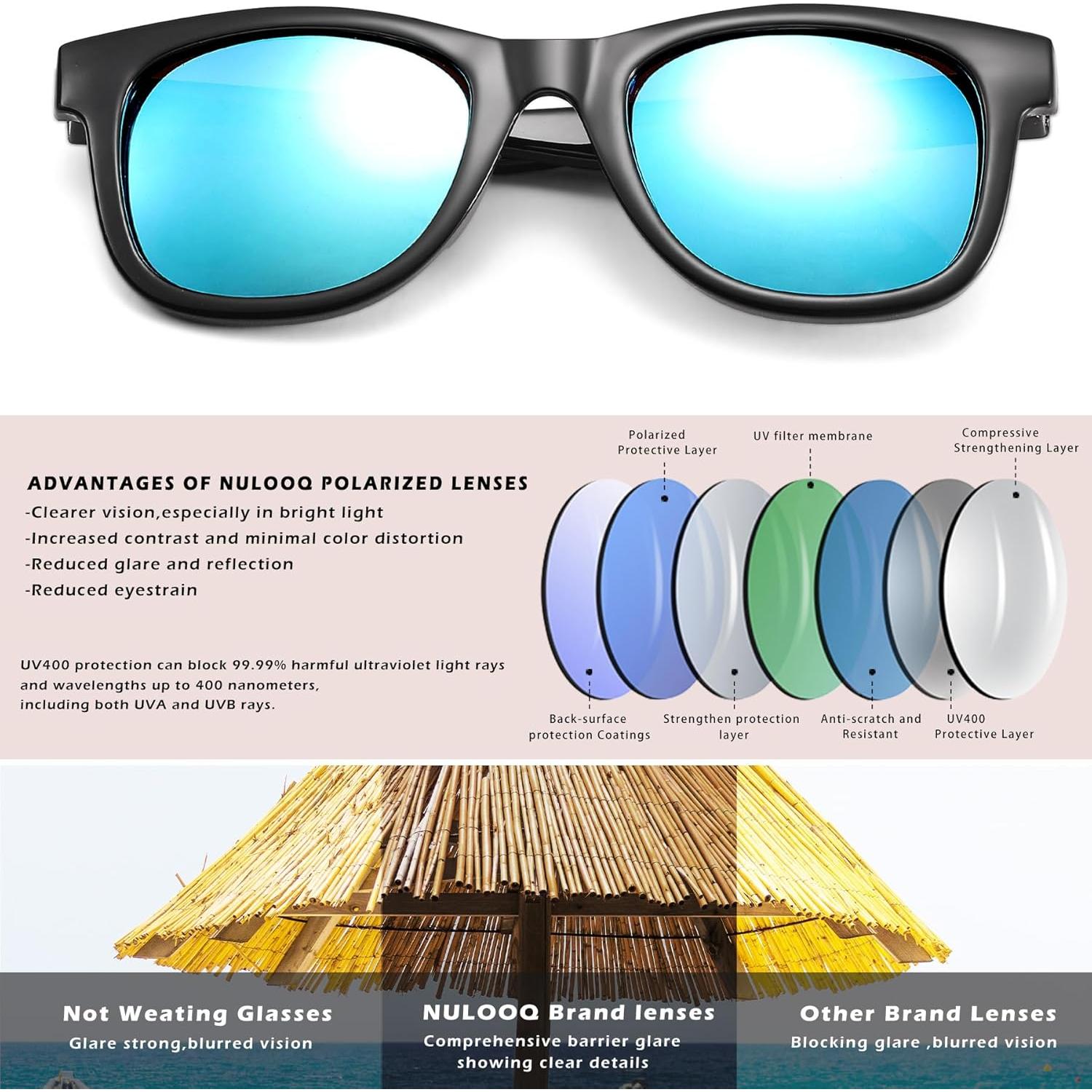 Gafas de Sol Polarizadas NULOOQ para Bebés - Paquete de 3