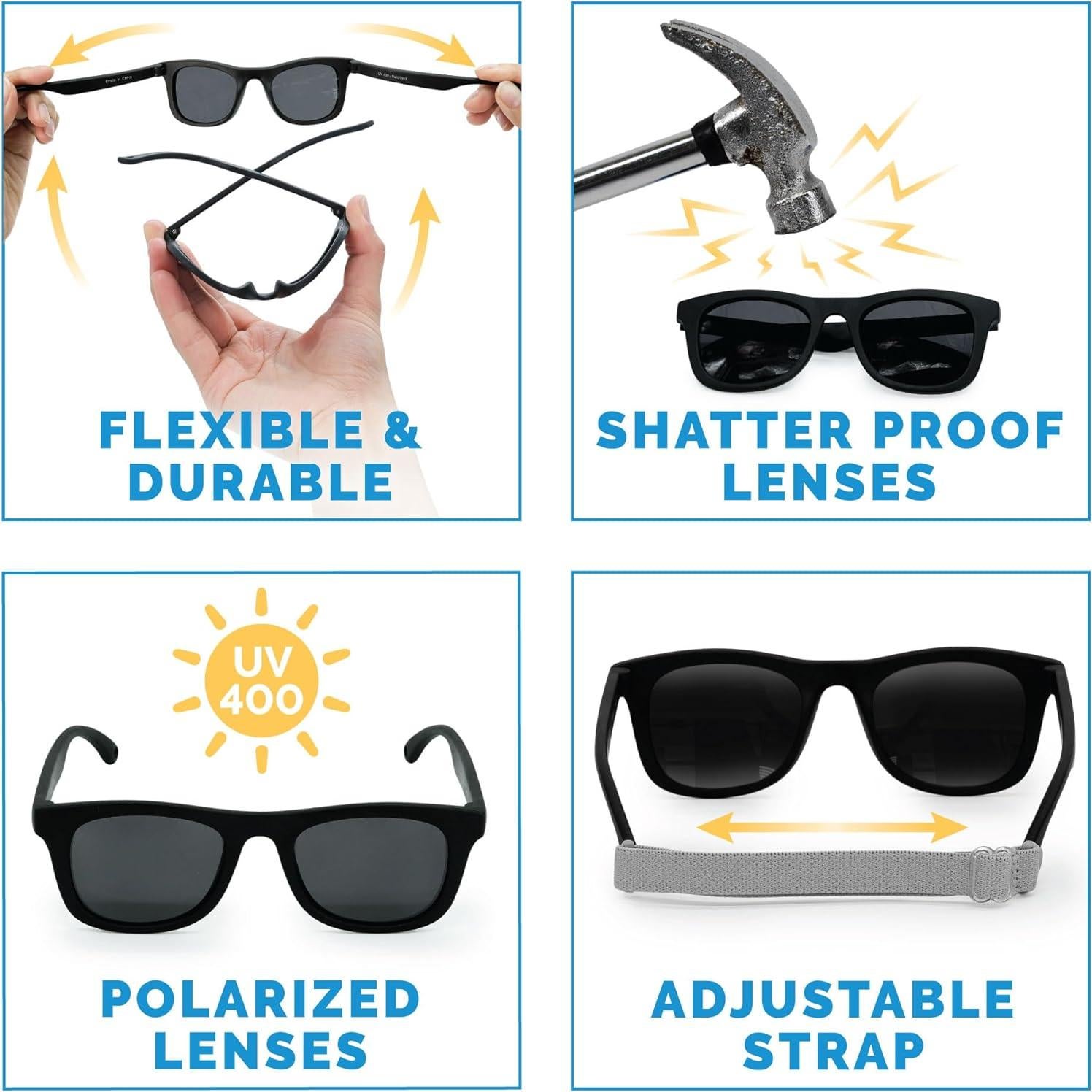 Gafas de sol Jan & Jul UV400 polarizadas para bebés 6m-2a