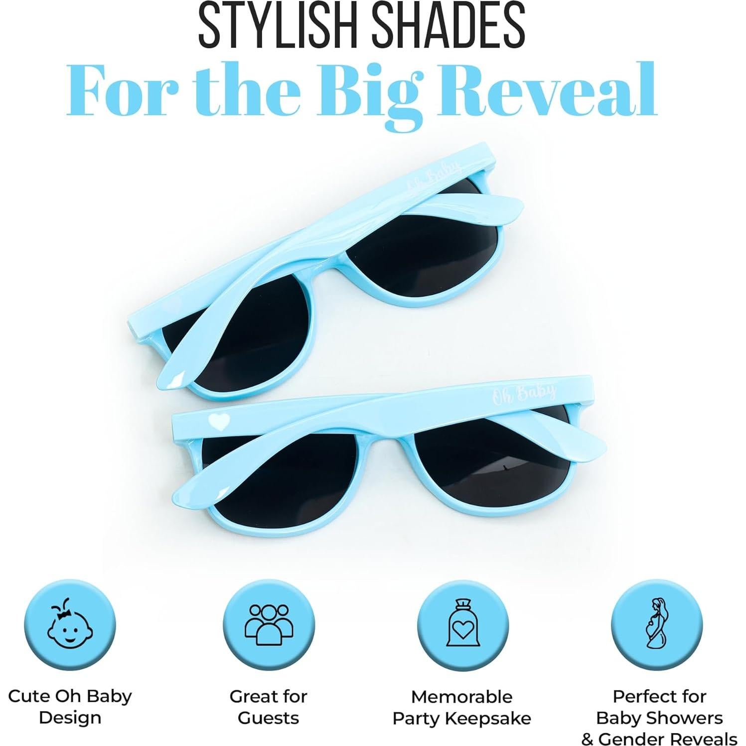 Gafas de Revelación de Género Cherub & Stork 8-Pack Azul