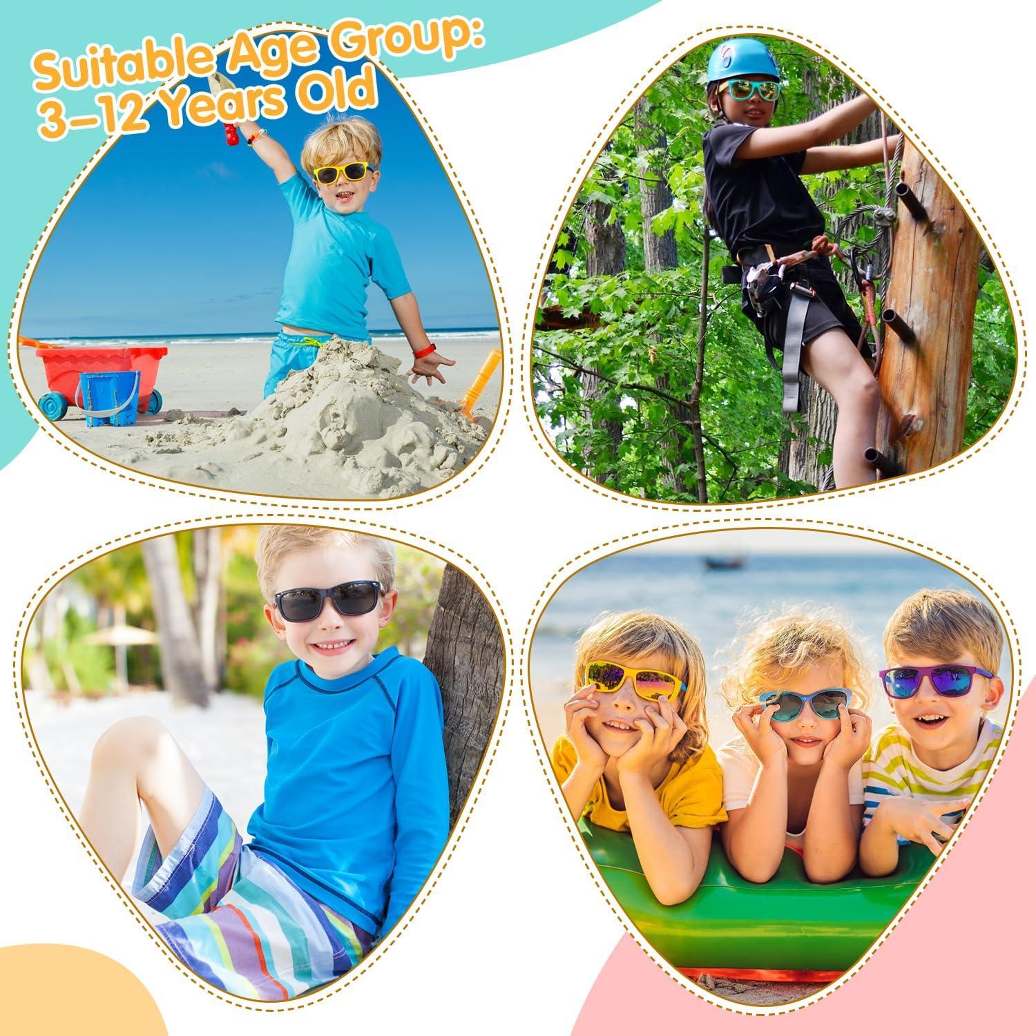 Set de Gafas de Sol para Niños 3 Piezas - Color Negro/Espejo