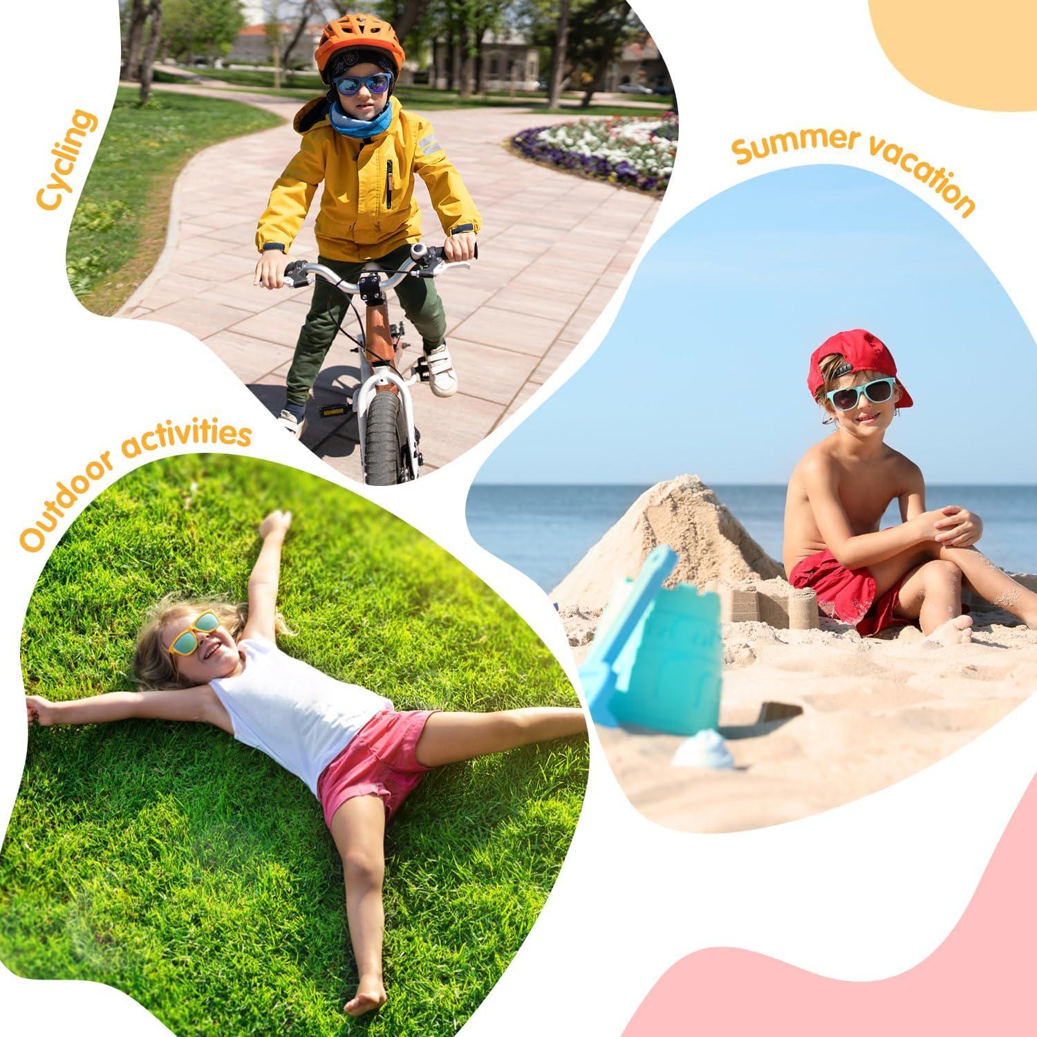 Set de Gafas de Sol para Niños 3 Piezas - Color Negro/Espejo