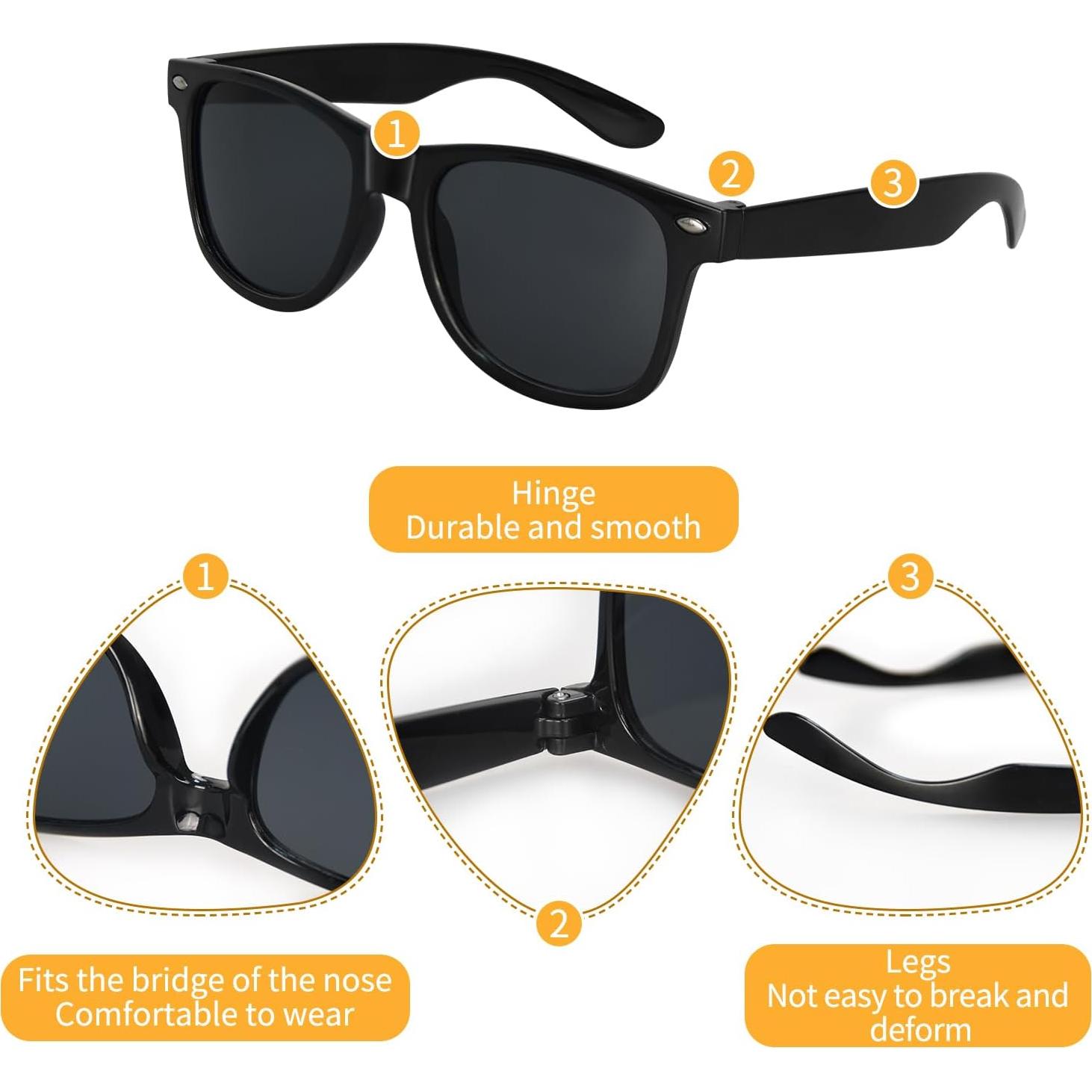 Set de Gafas de Sol para Niños 3 Piezas - Color Negro/Espejo