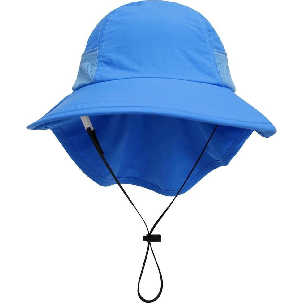 Sombrero de sol para bebé azul con gafas UPF 50+ 3-24 meses