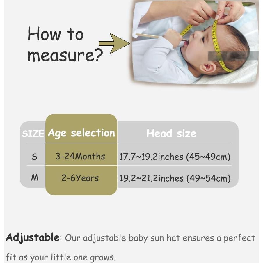 Sombrero de sol para bebé azul con gafas UPF 50+ 3-24 meses