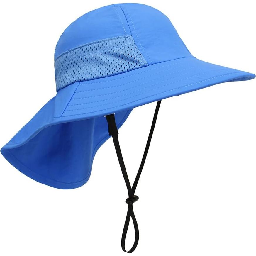 Sombrero de sol para bebé azul con gafas UPF 50+ 3-24 meses
