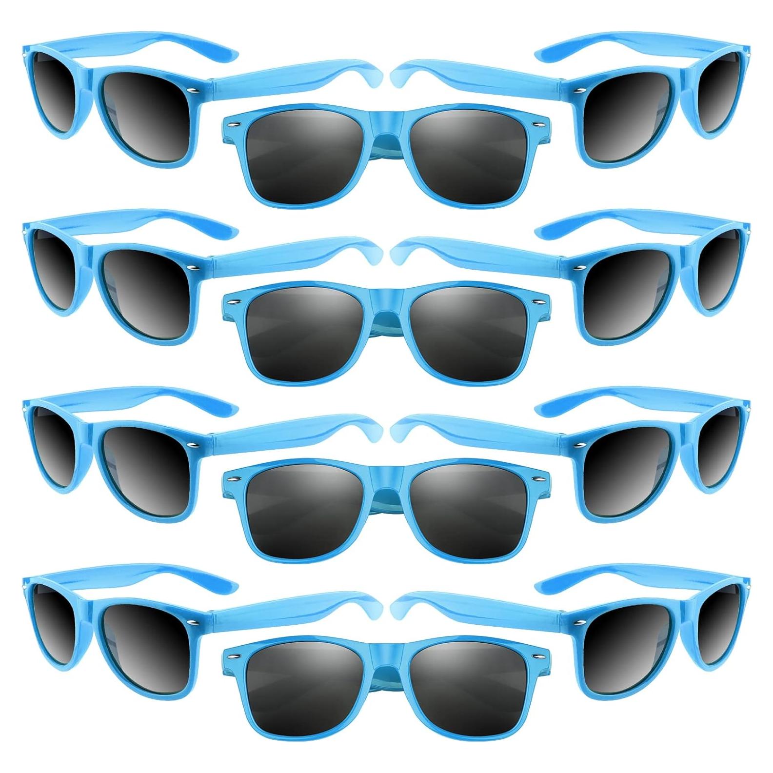 Gafas de Sol Morcheiong 12 Pack Protección UV400 Azul Claro