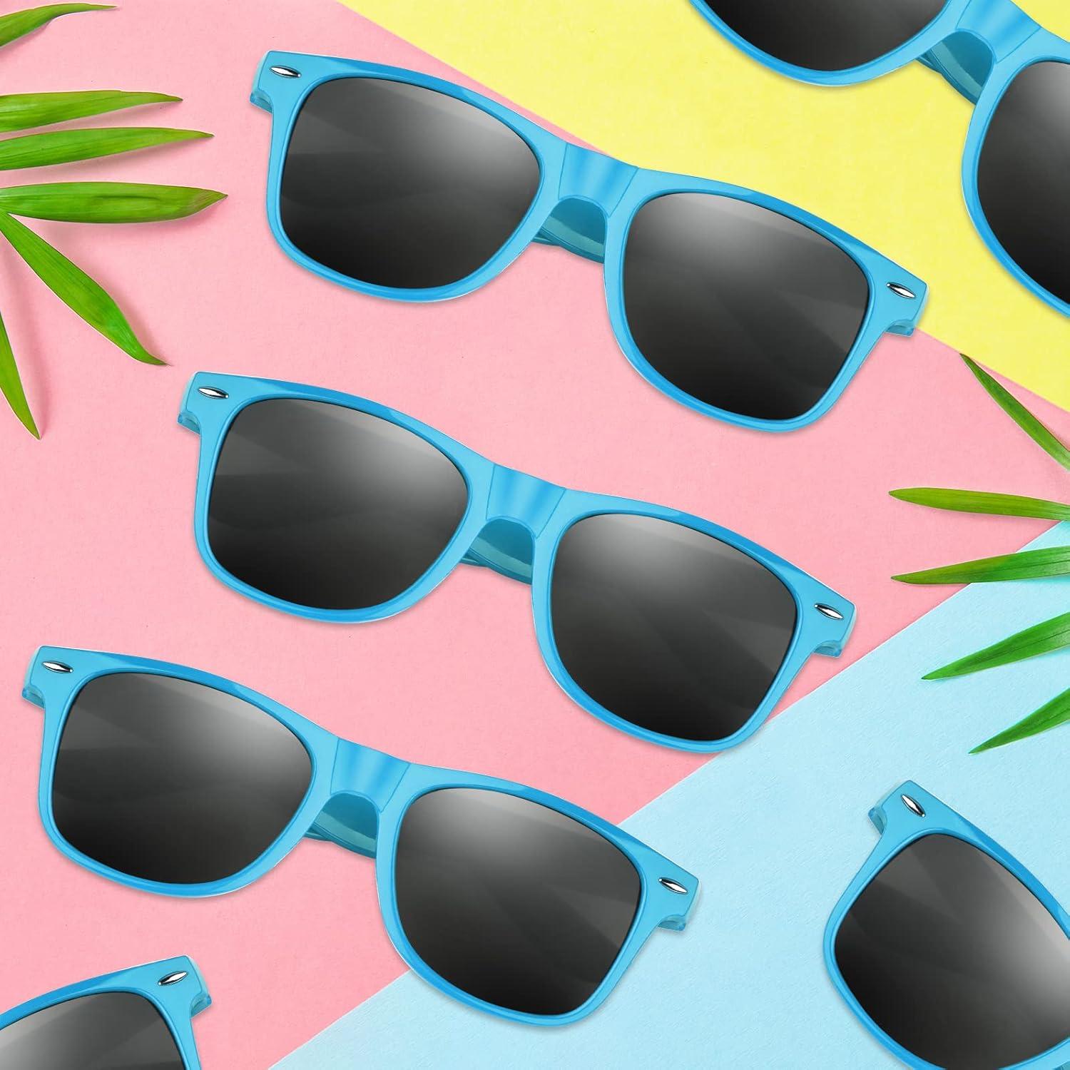 Gafas de Sol Morcheiong 12 Pack Protección UV400 Azul Claro