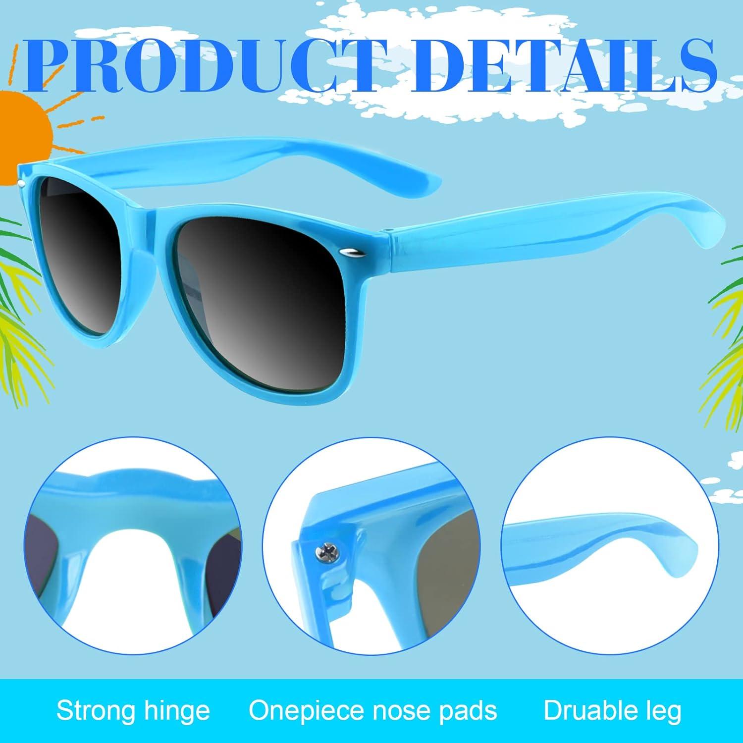 Gafas de Sol Morcheiong 12 Pack Protección UV400 Azul Claro
