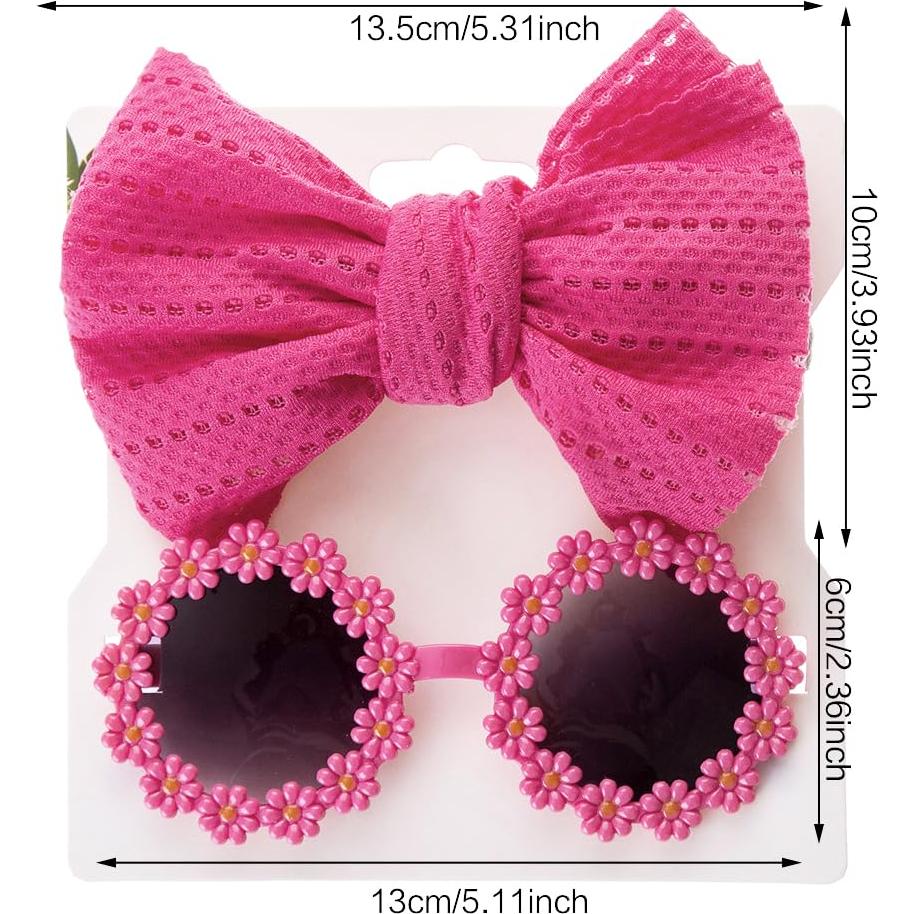 Conjunto Diadema y Gafas de Sol Niña Bebé Yheahin Rosa