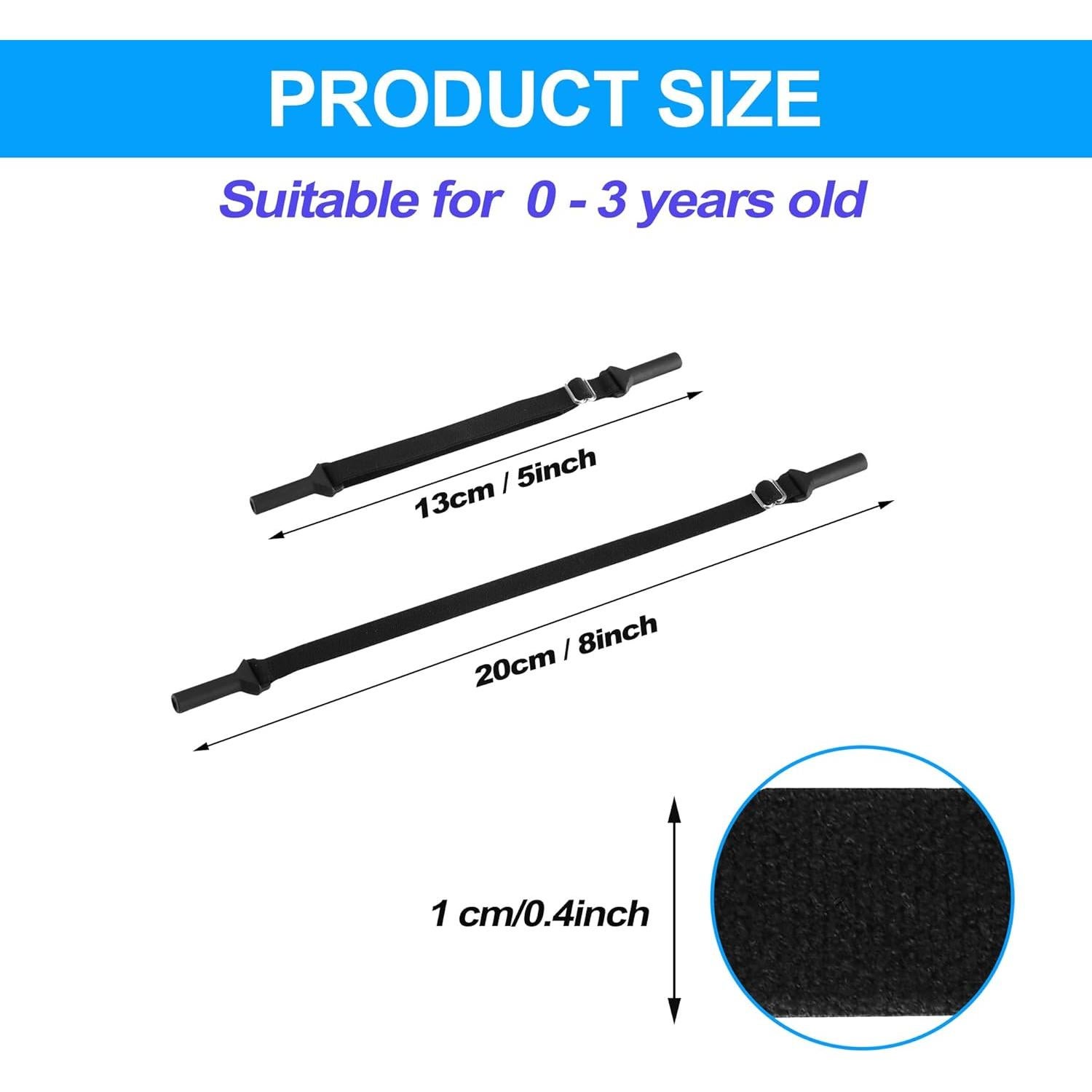 Correas Ajustables para Gafas de Bebés LVVFIT - 4 Piezas Negras