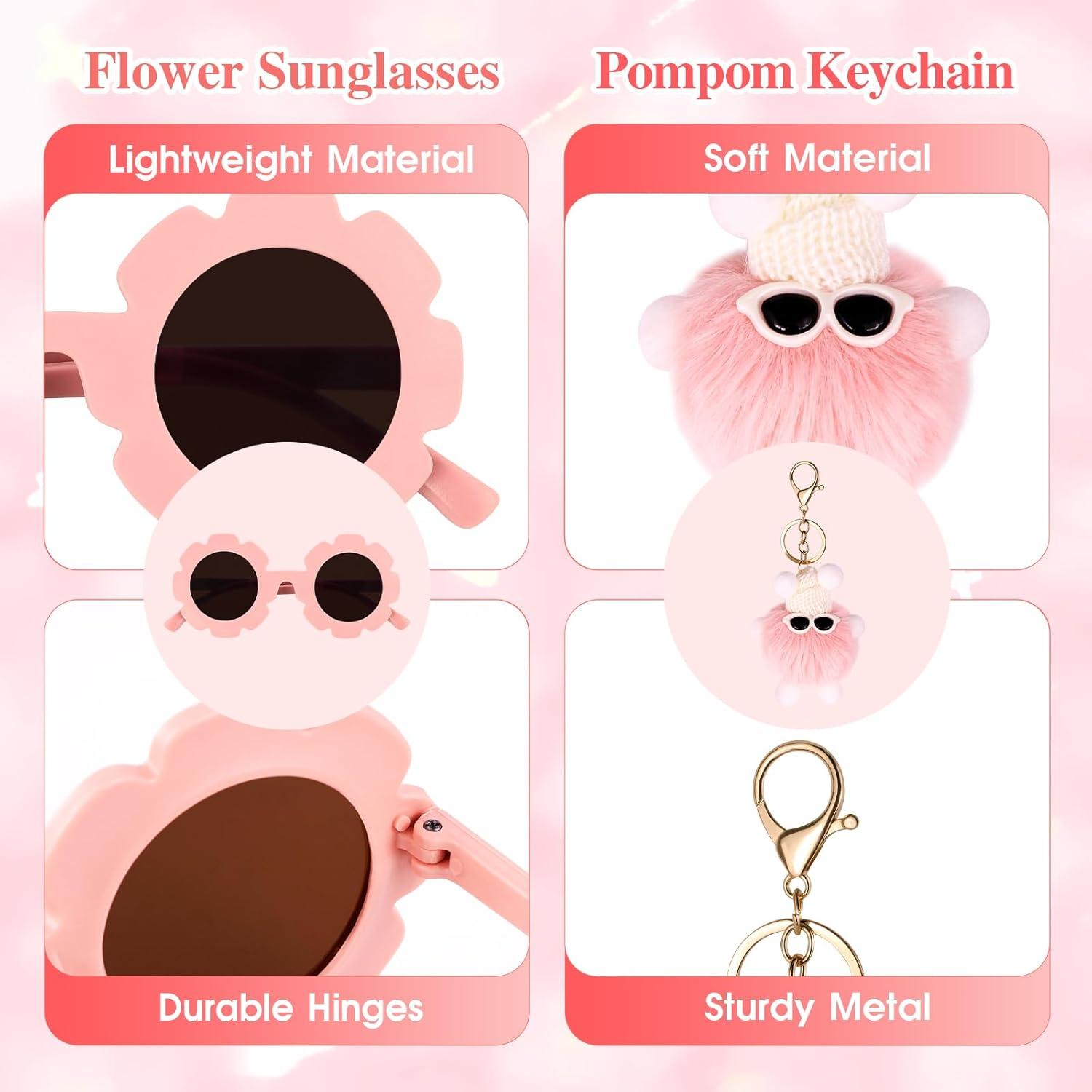 Riñonera Personalizada para Niñas Rosa con Gafas y Llavero