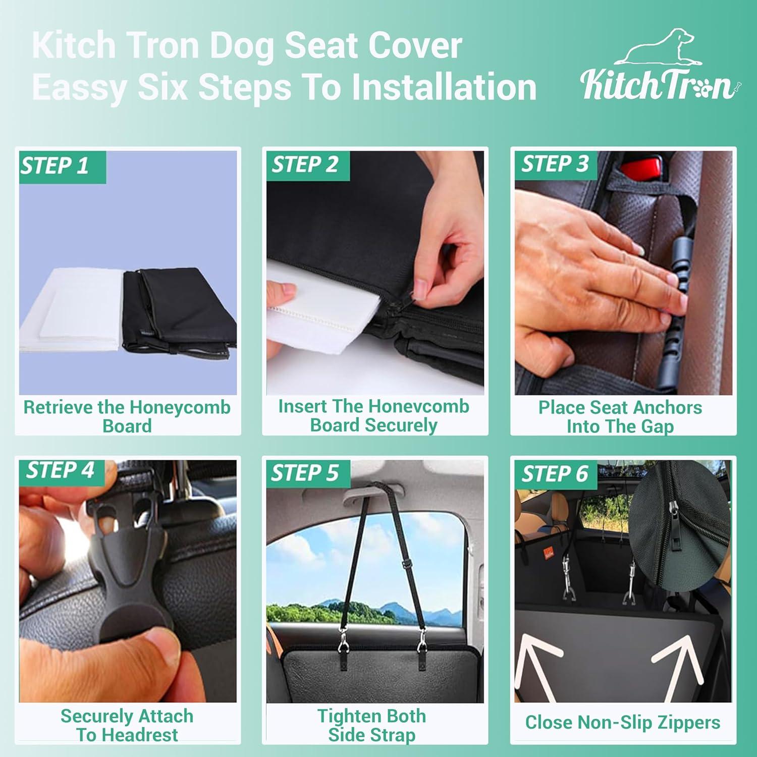 Funda de Asiento para Perros KitchTron KT_CUBIERTA - Impermeable y Antideslizante