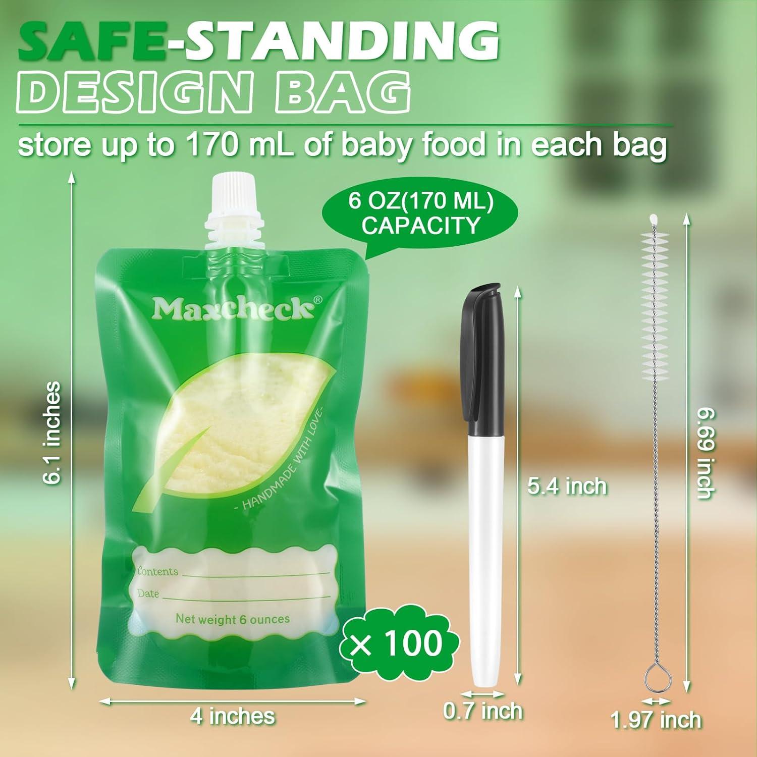 Maxcheck Kit 28 Piezas Bolsas Reutilizables para Comida Bebé