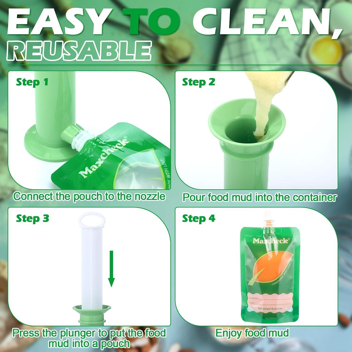 Maxcheck Kit 28 Piezas Bolsas Reutilizables para Comida Bebé