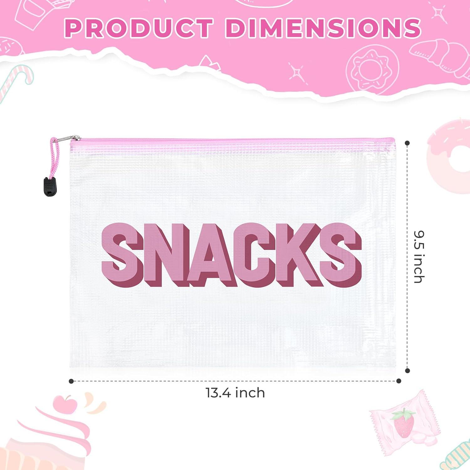 6 Bolsas de Snack Transparentes Impermeables para Viaje