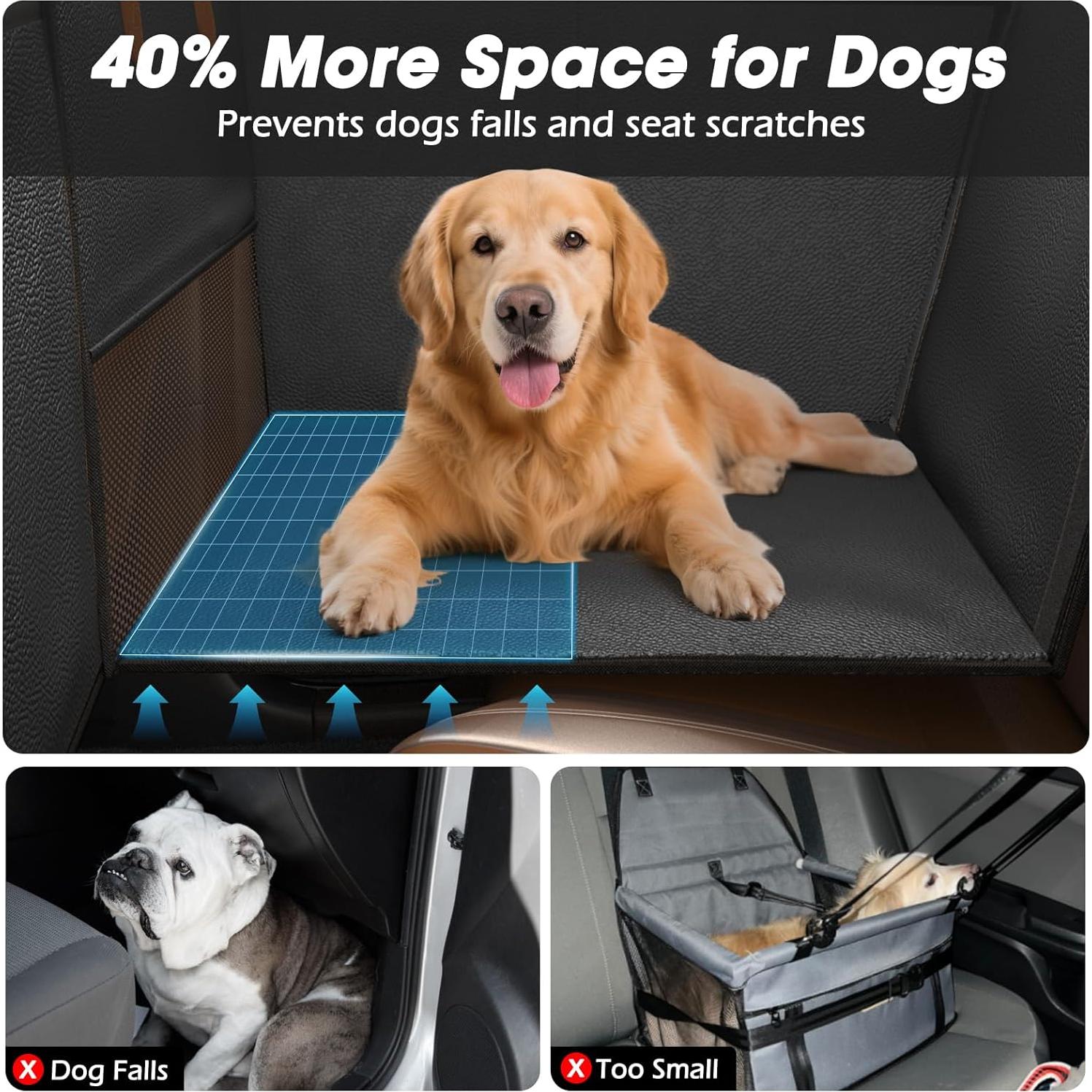 Asiento de Coche para Perros FURTIME Grande Impermeable