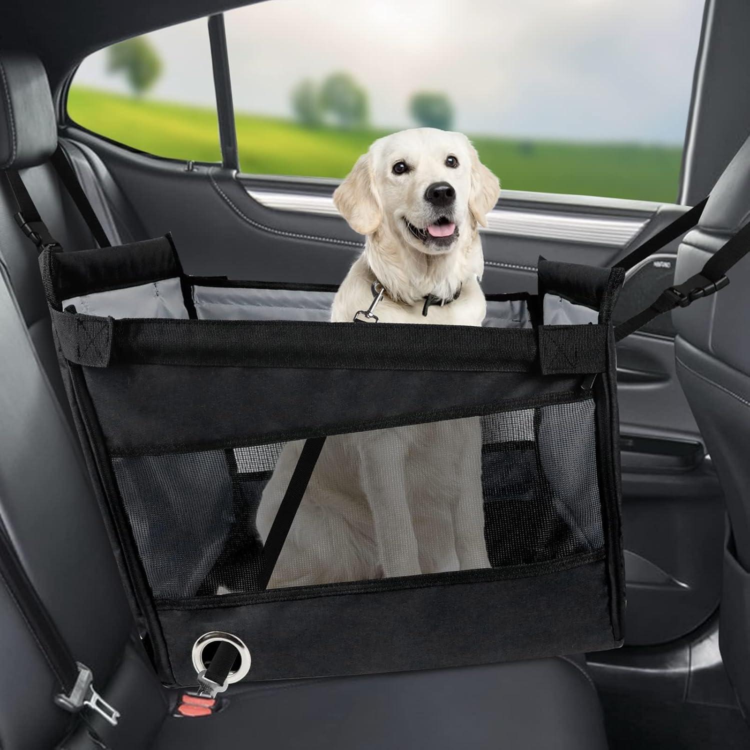Asiento de Coche Portátil para Perros YUNPUHEHUI Negro 12.7x5.1cm