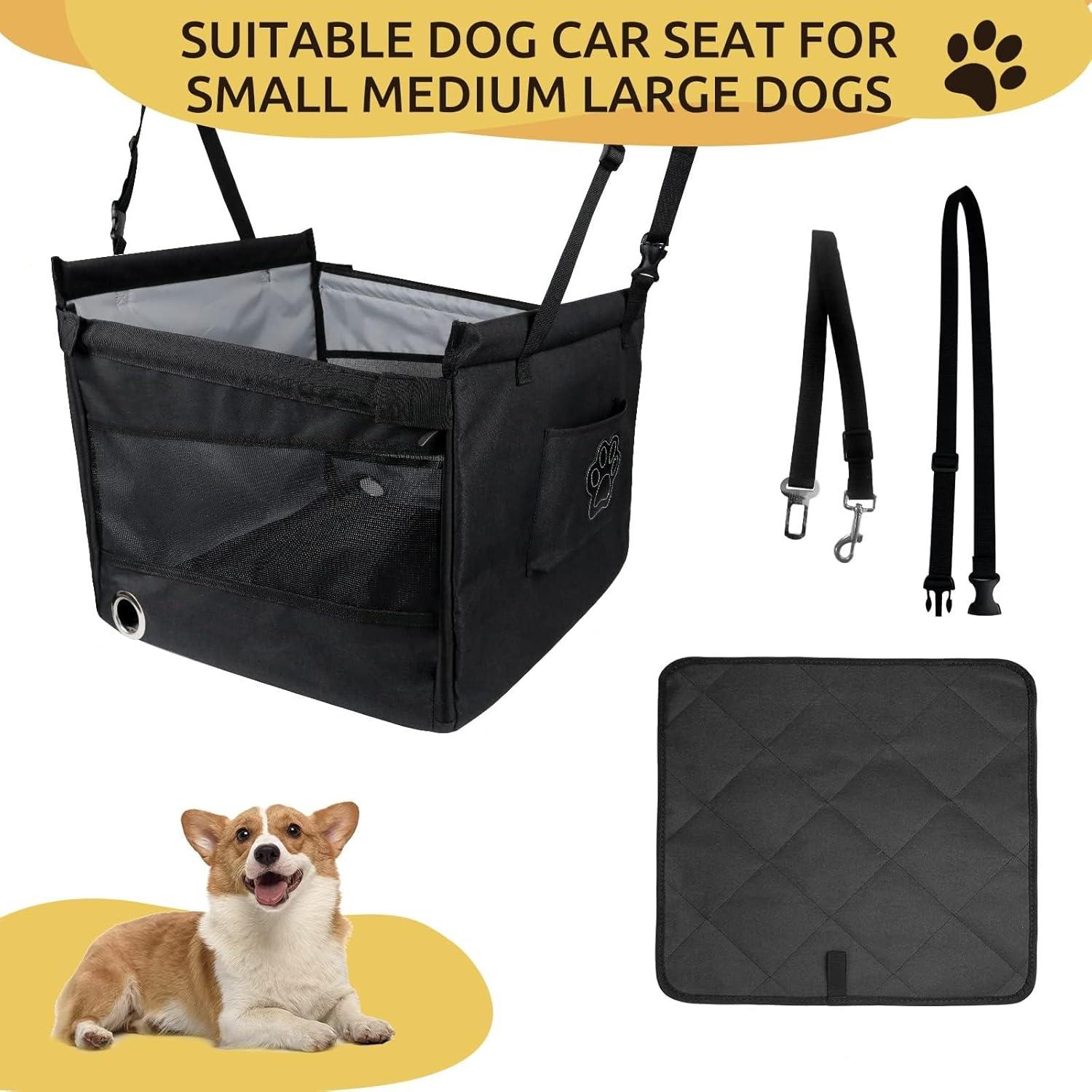 Asiento de Coche Portátil para Perros YUNPUHEHUI Negro 12.7x5.1cm