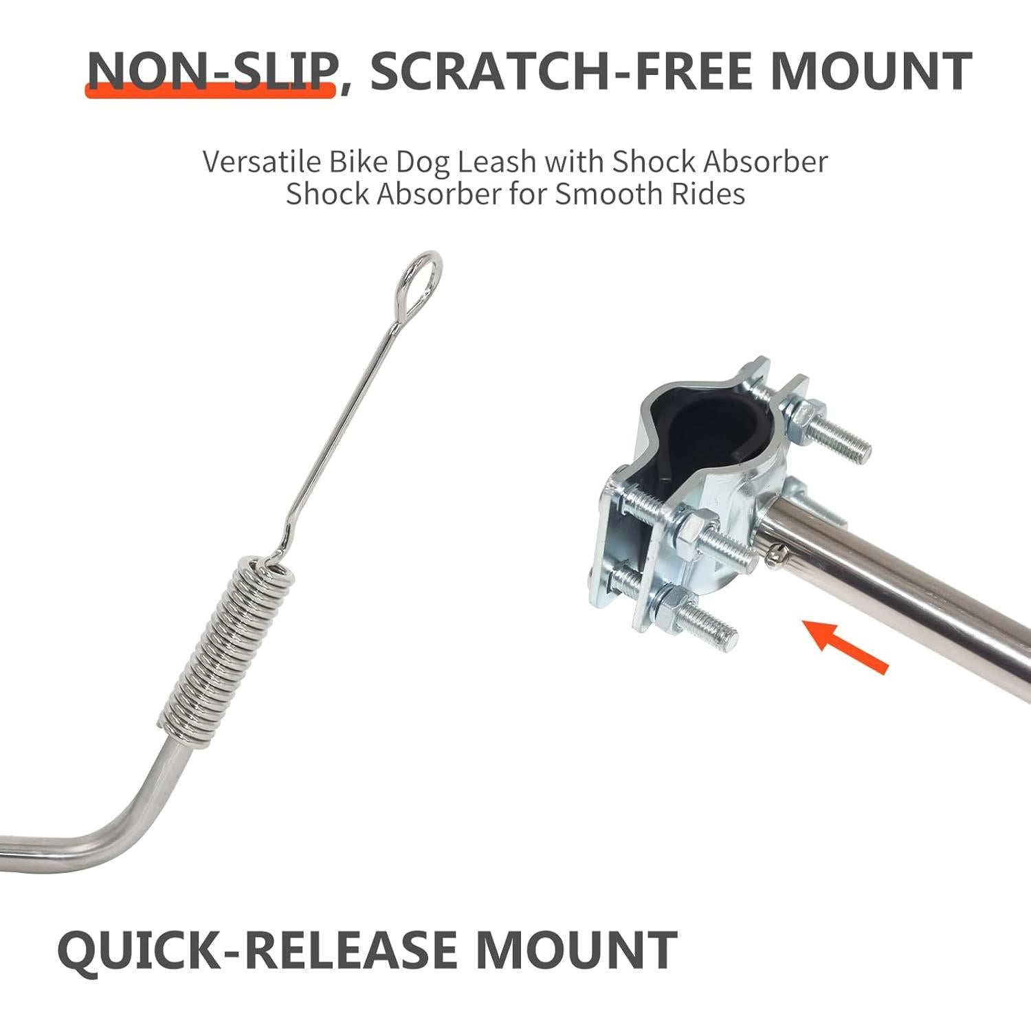 Correa de Perro para Bicicleta Sukubiui con Amortiguador 70-125 cm