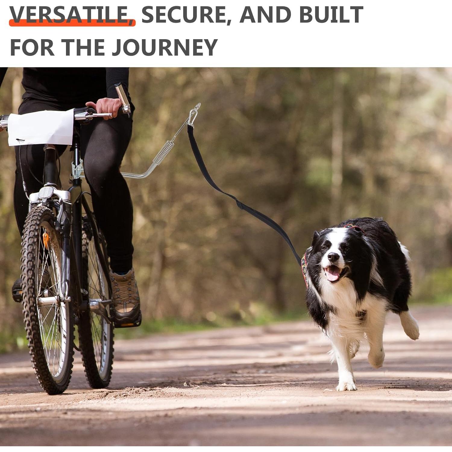 Correa de Perro para Bicicleta Sukubiui con Amortiguador 70-125 cm