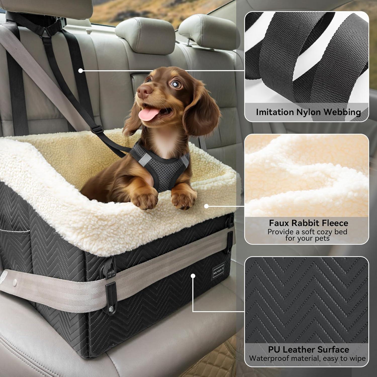 Asiento Elevador para Perros Pequeños PETSFIT - Cuero PU Impermeable