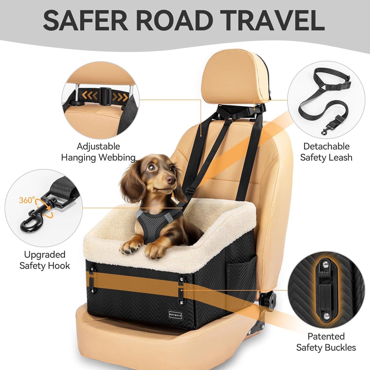 Asiento Elevador para Perros Pequeños PETSFIT - Cuero PU Impermeable